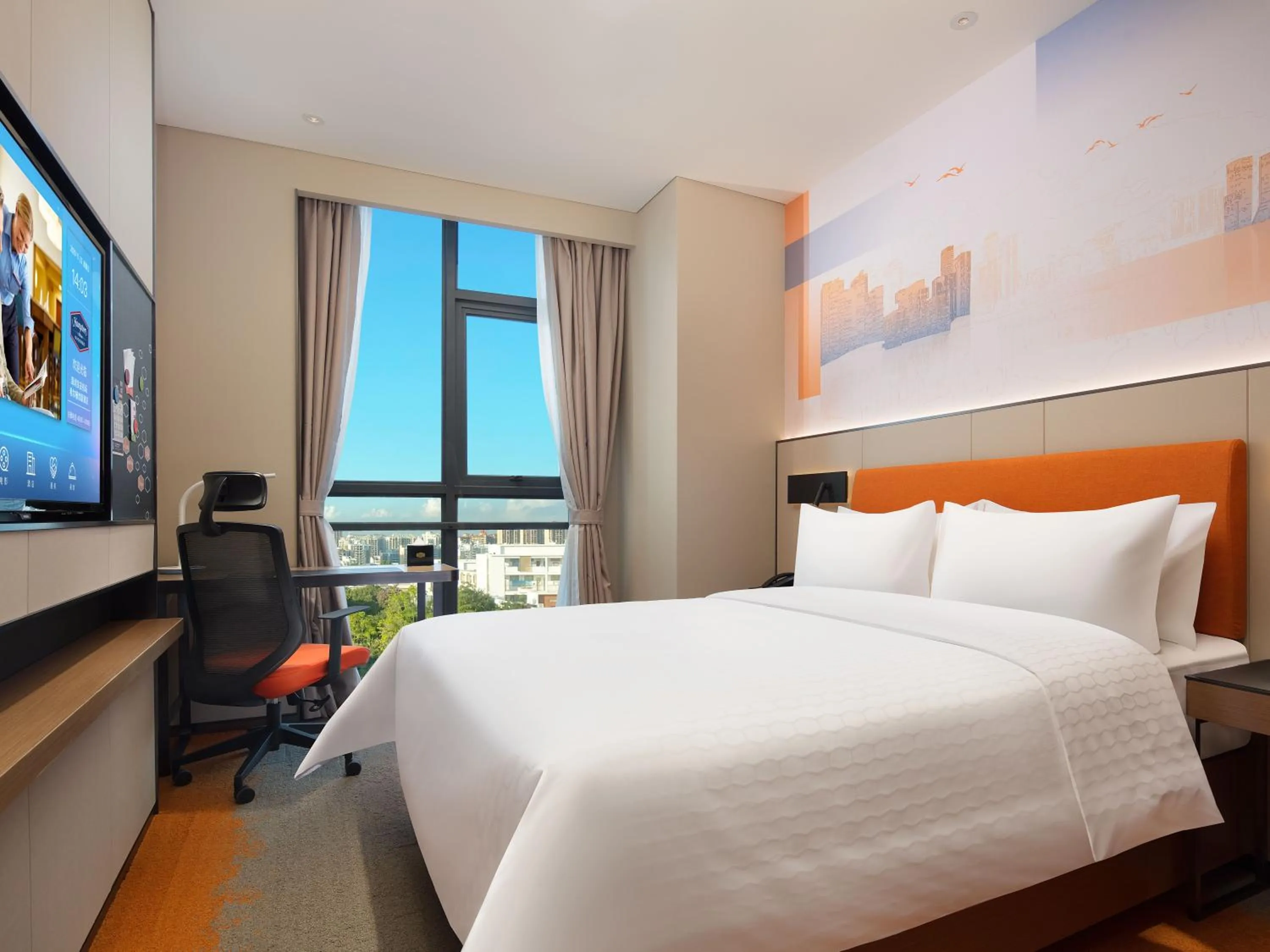 Bed in Hampton by Hilton Shenzhen Bao'an Airport