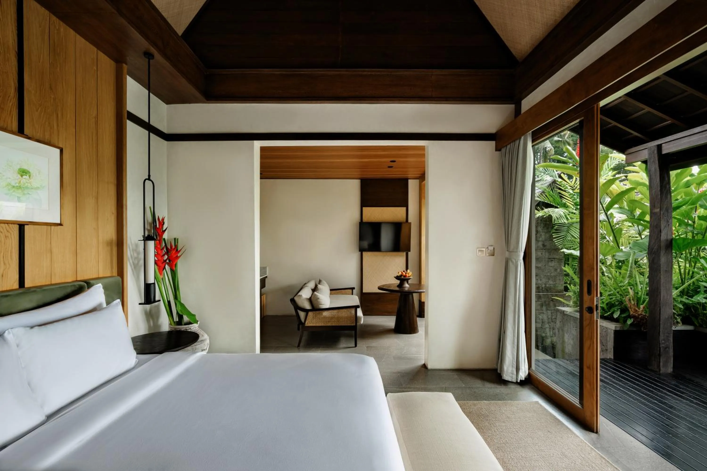 Living room, Bed in The Ridge Bali