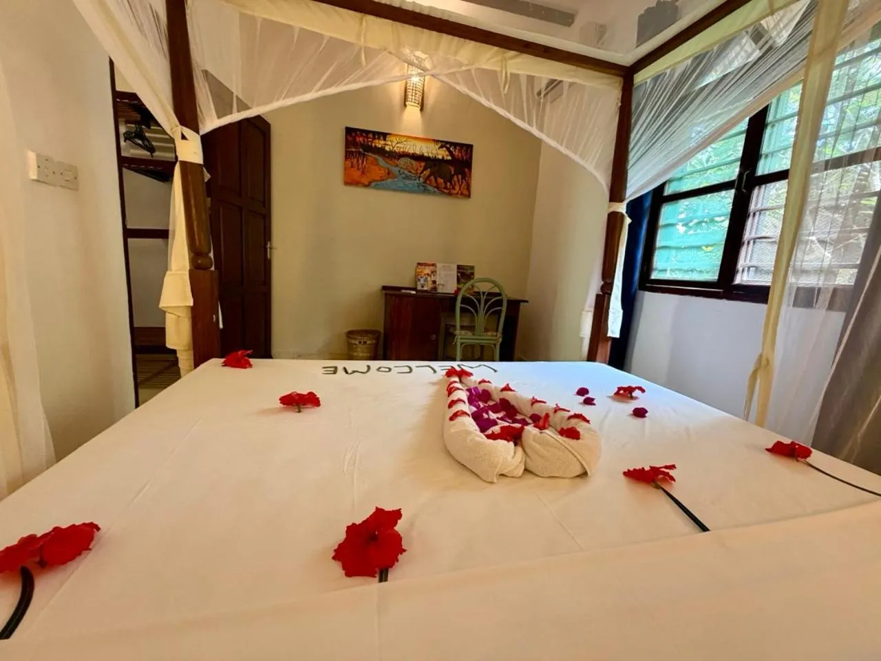 Bed in Kiwengwa Bungalow Boutique Resort