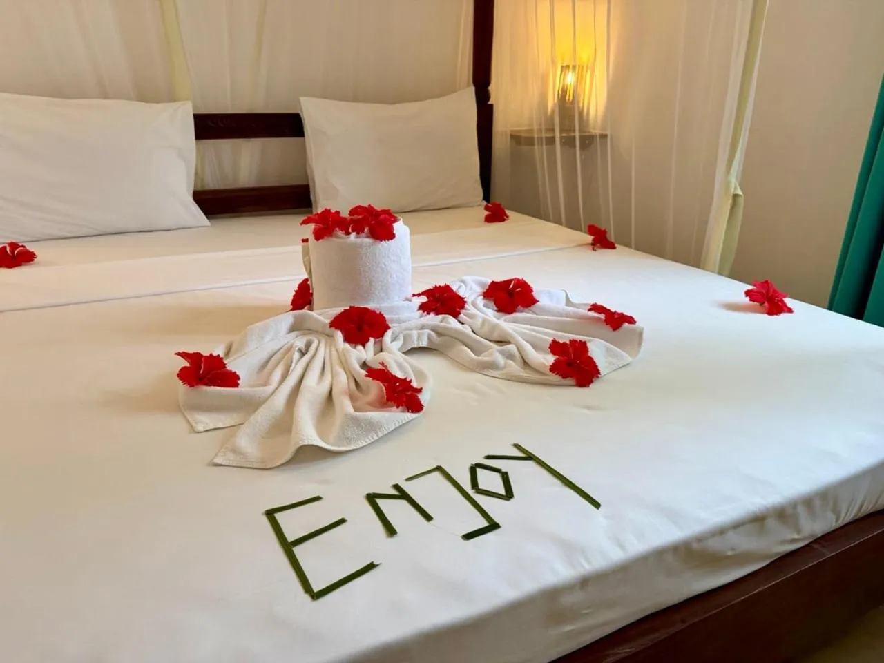 Bed in Kiwengwa Bungalow Boutique Resort