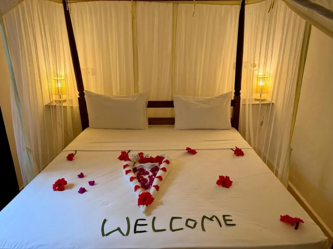 Bed in Kiwengwa Bungalow Boutique Resort