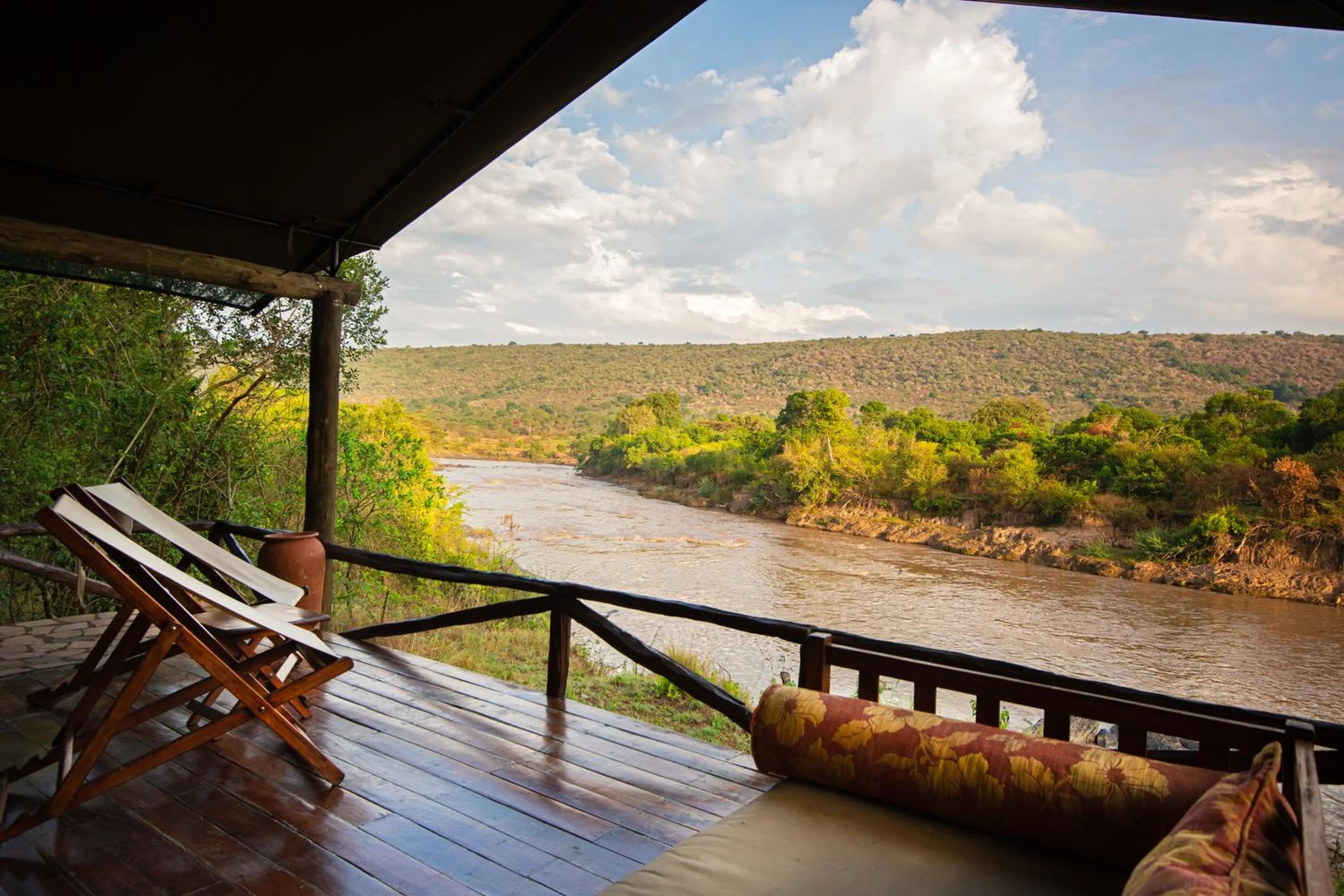 River view in Karen Blixen Camp Masai Mara