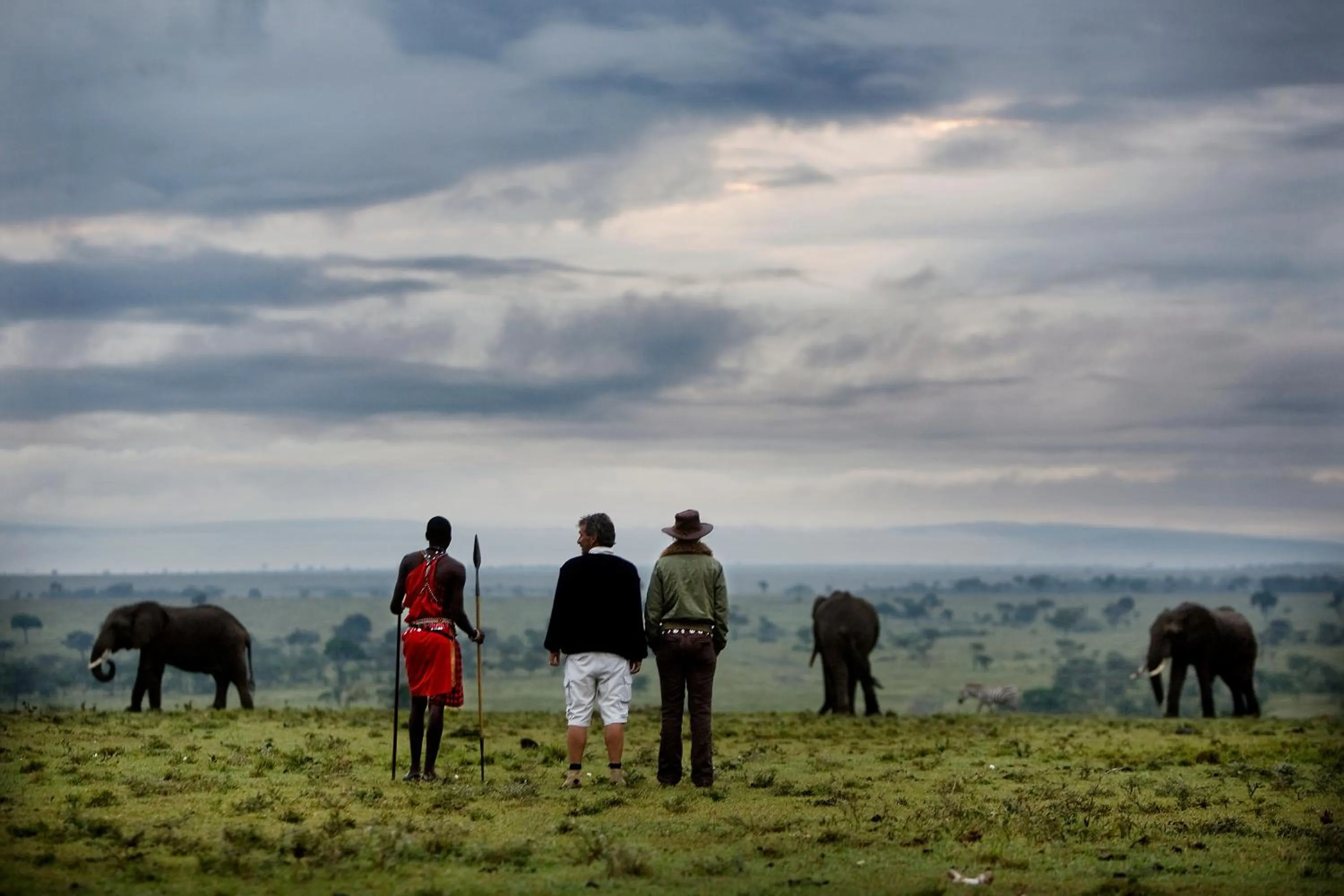 group of guests in Karen Blixen Camp Masai Mara