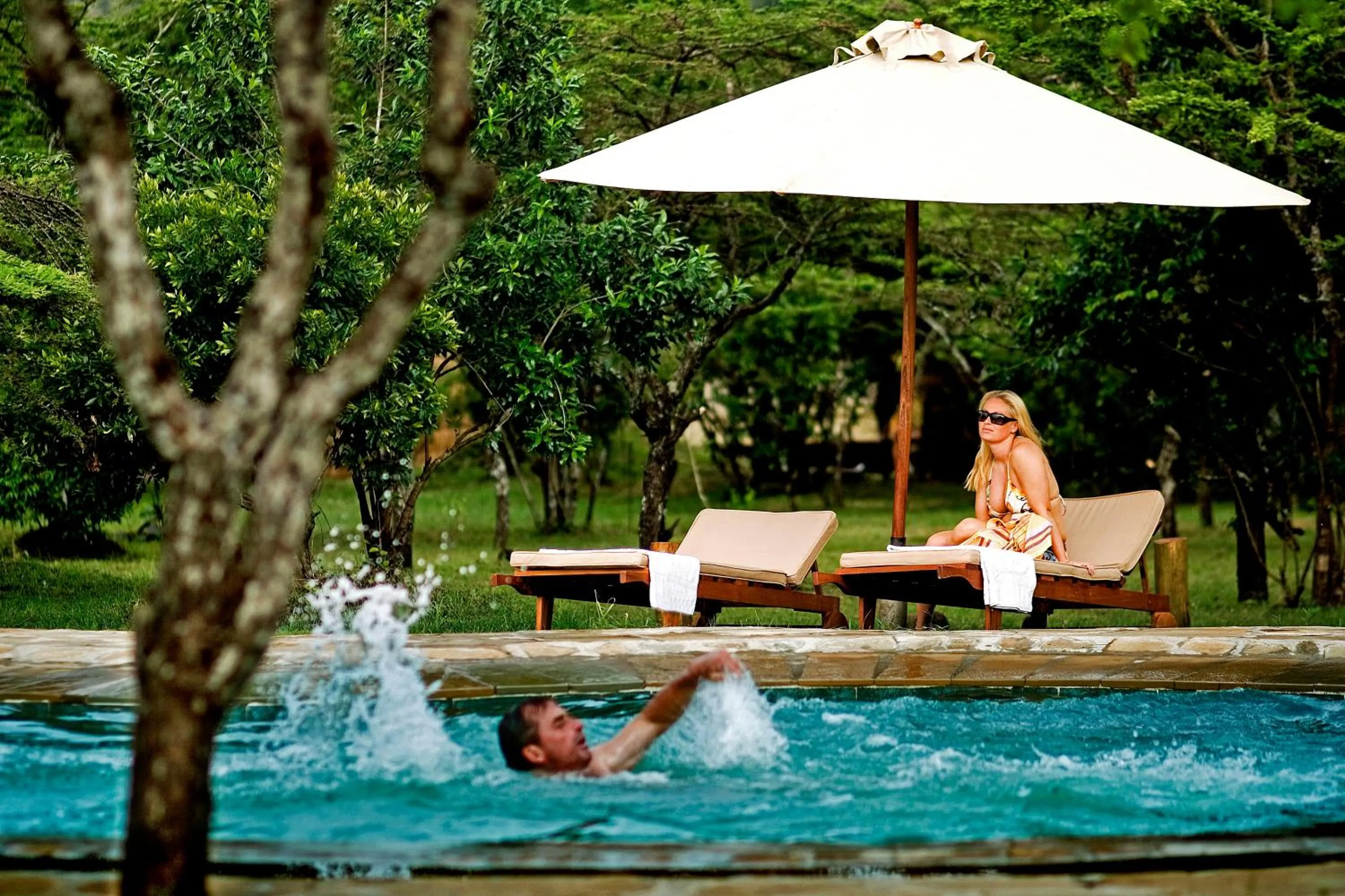 Guests in Karen Blixen Camp Masai Mara