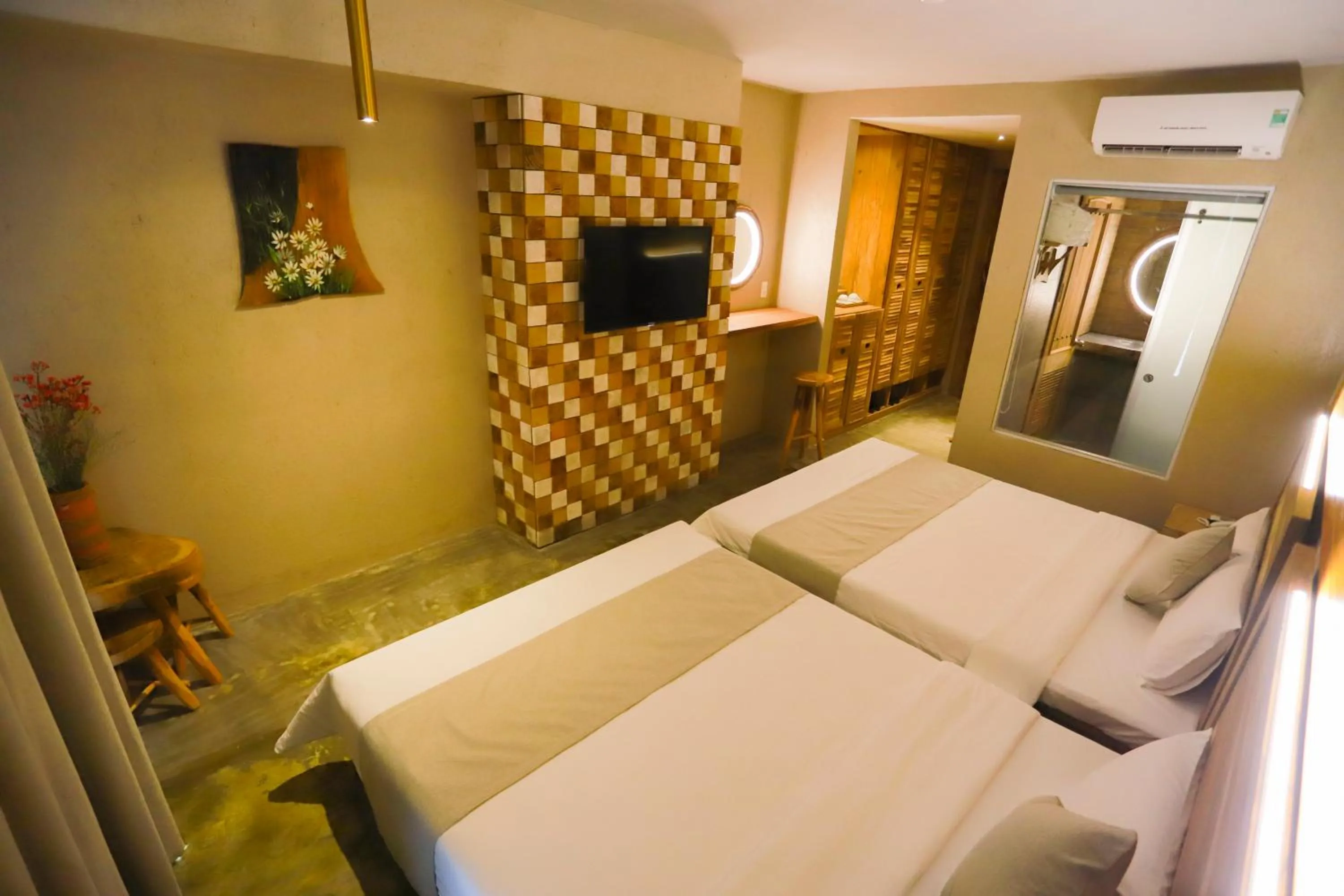 Bed in Rustic Hotel Quy Nhon Powered by ASTON