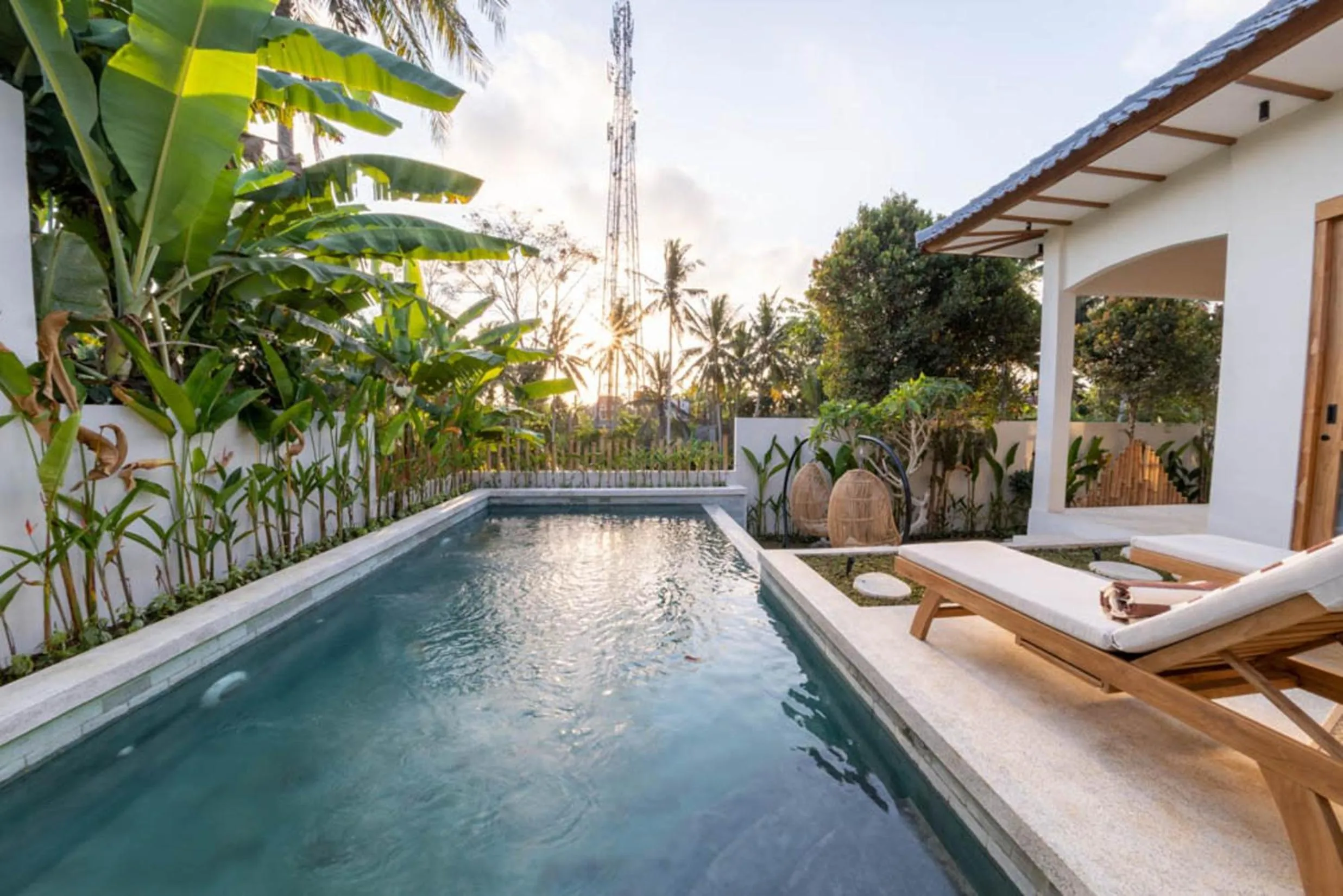 Patio in Semiramida Villa by EVDEkimi - Elegant 2BR with Pool, Open-air bath, Patio