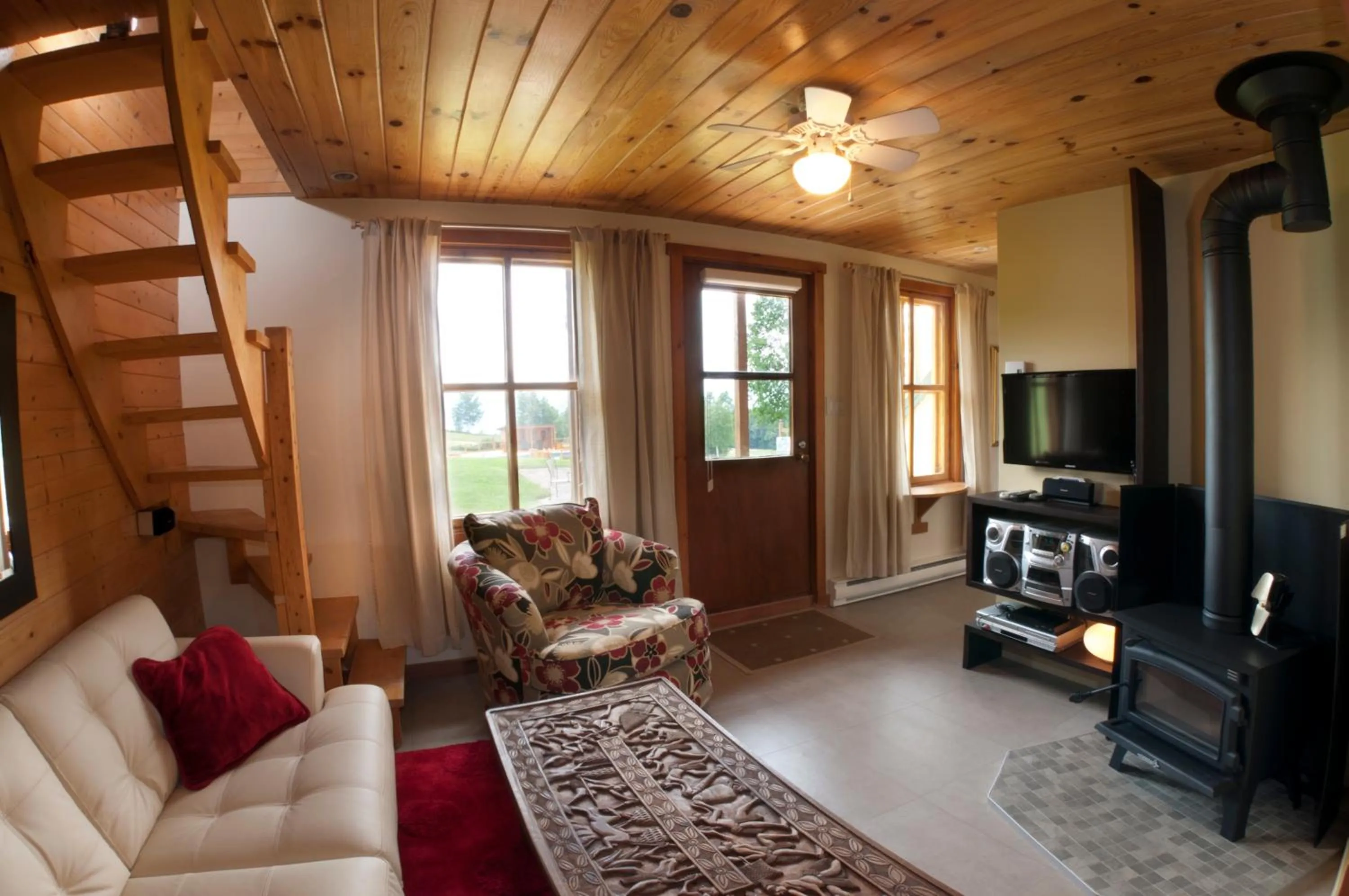 Living room in Chalet Paradis de Charlevoix