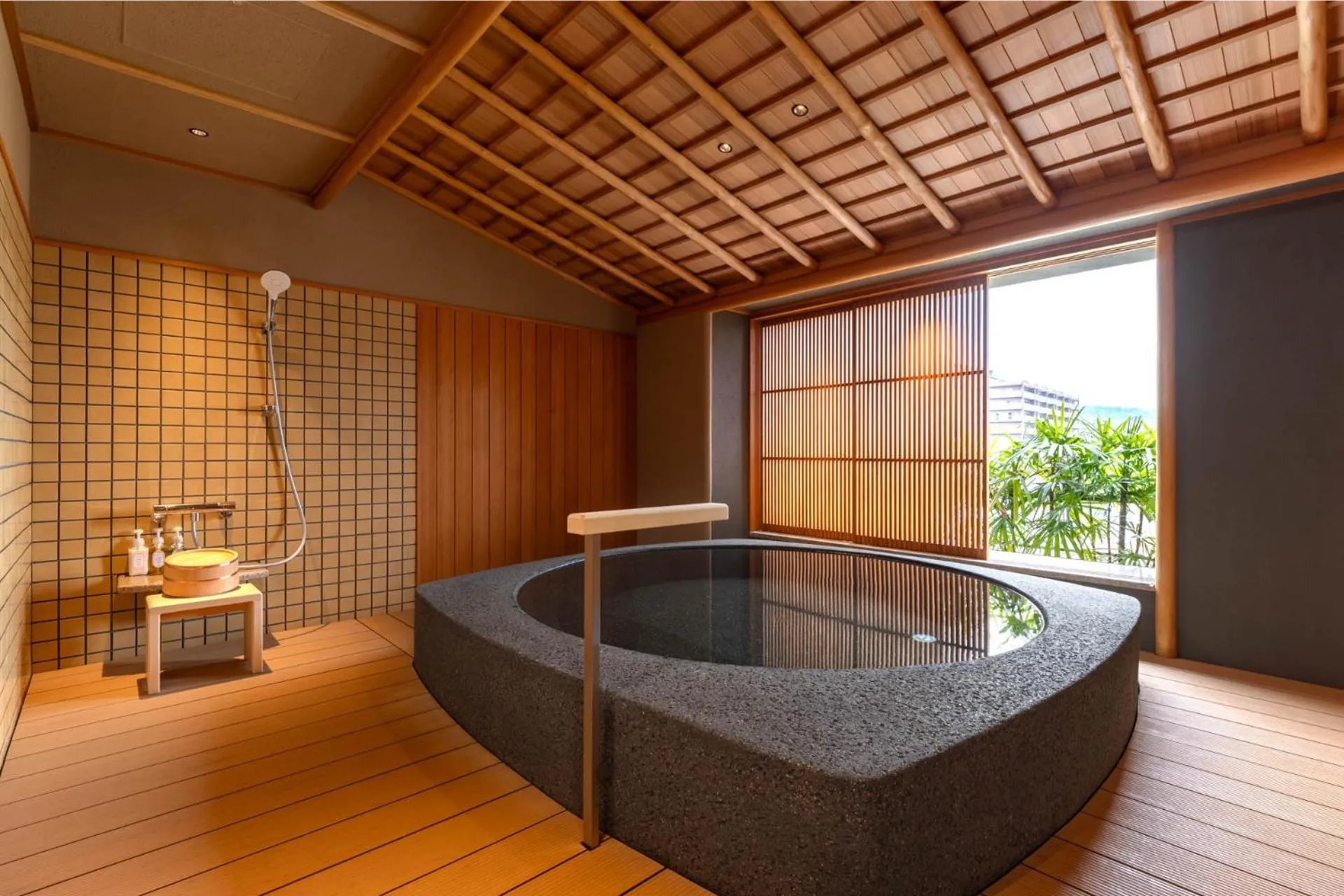 Open Air Bath in Hotel Wakamizu