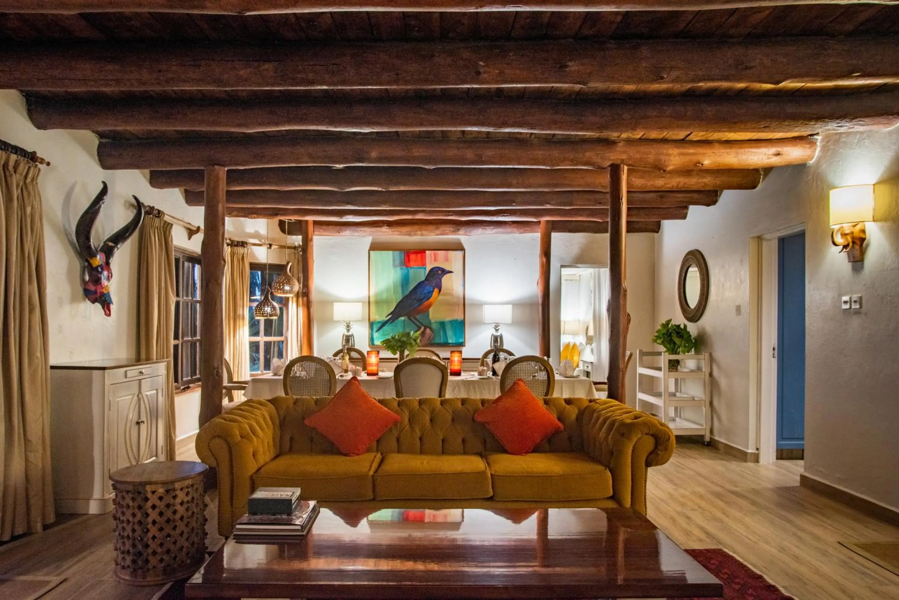 Living room in Kibo Villa Amboseli