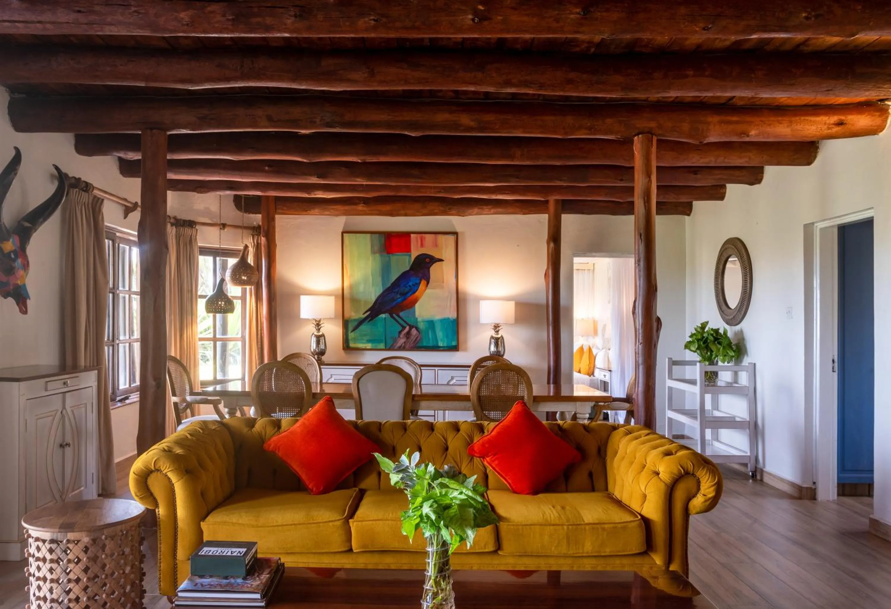 Living room in Kibo Villa Amboseli