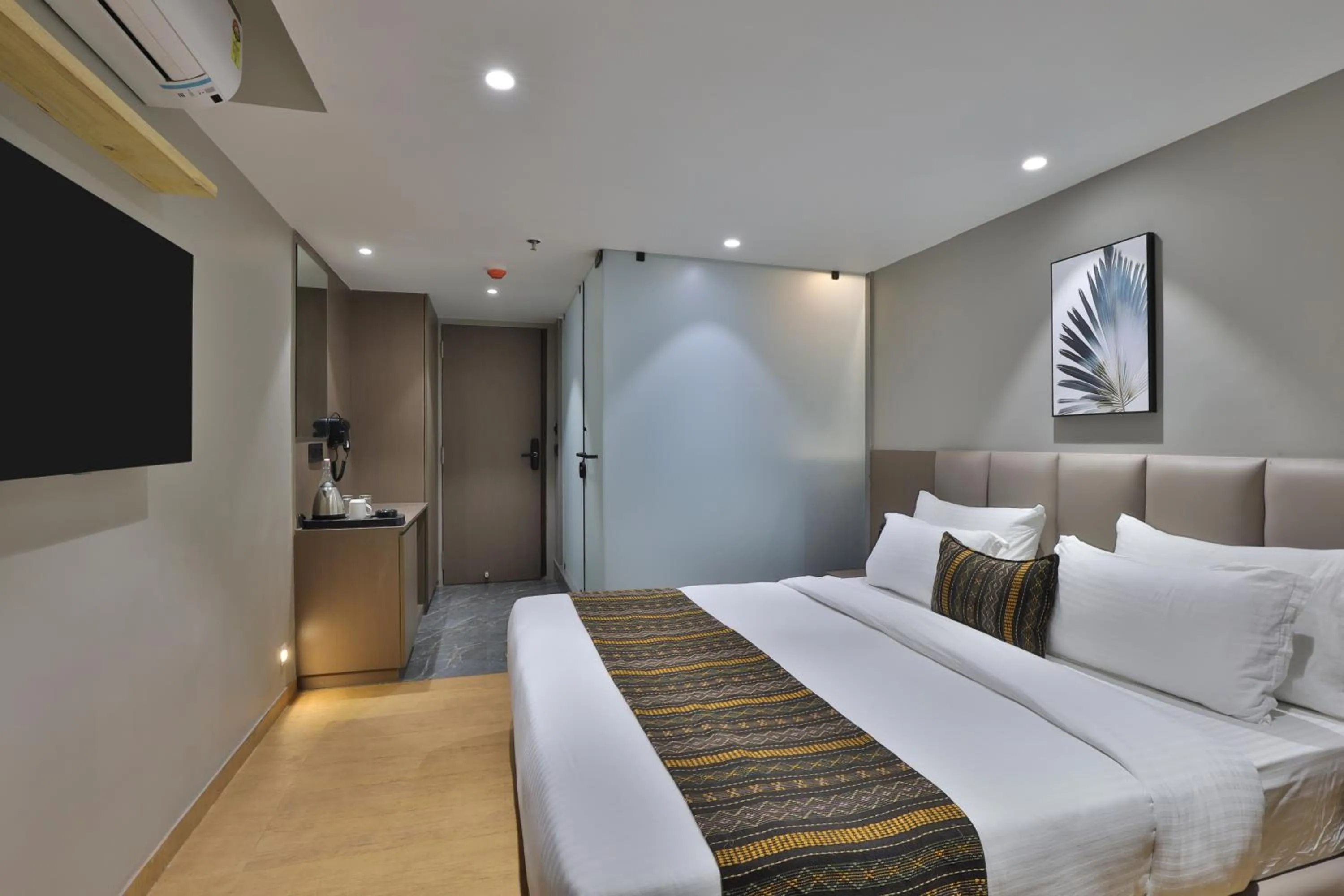 Bathroom, Bed in Hotel Shivashish