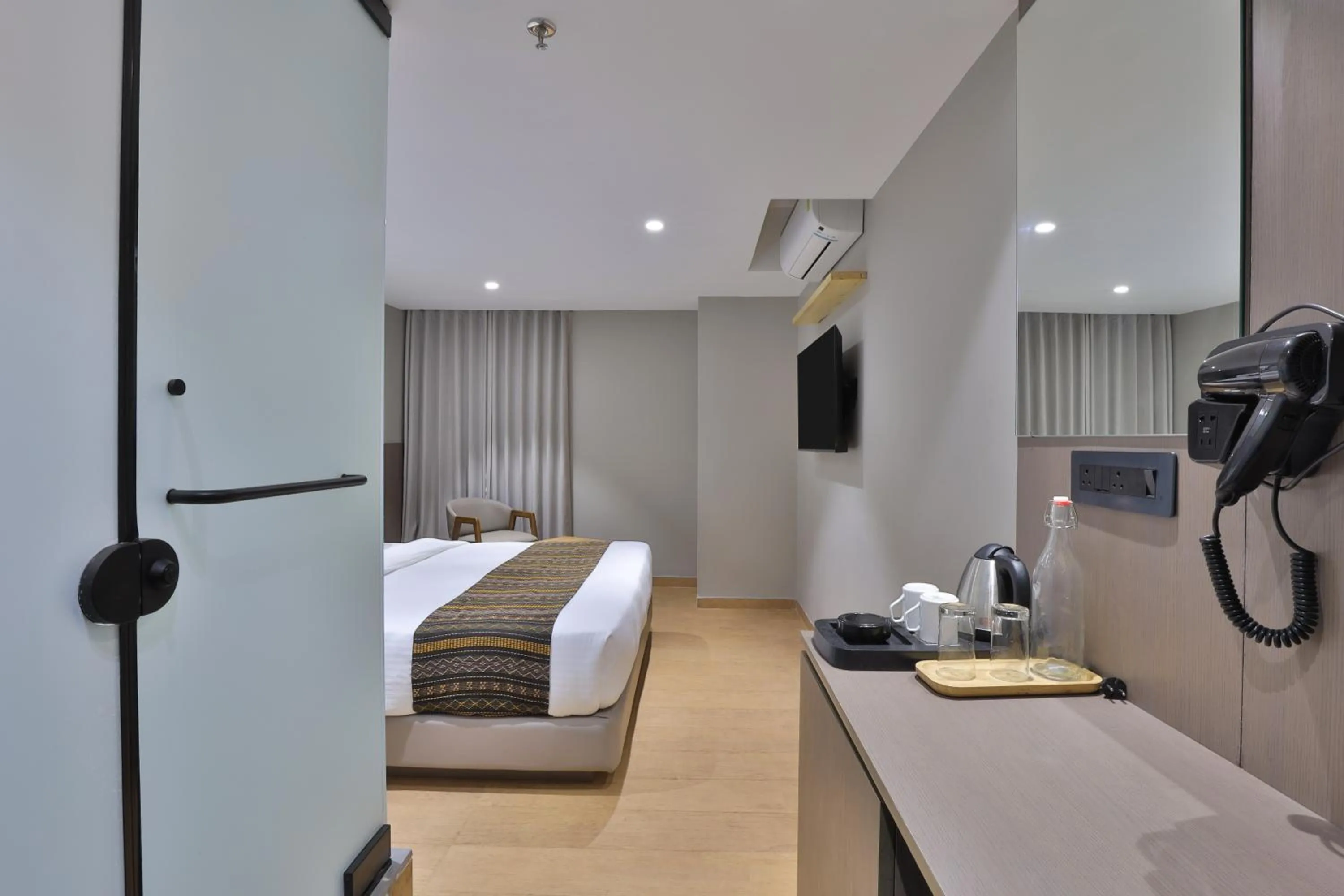 View (from property/room), Bed in Hotel Shivashish