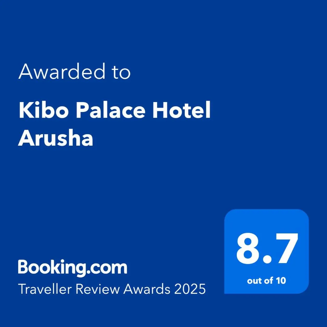 Certificate/Award in Kibo Palace Hotel Arusha