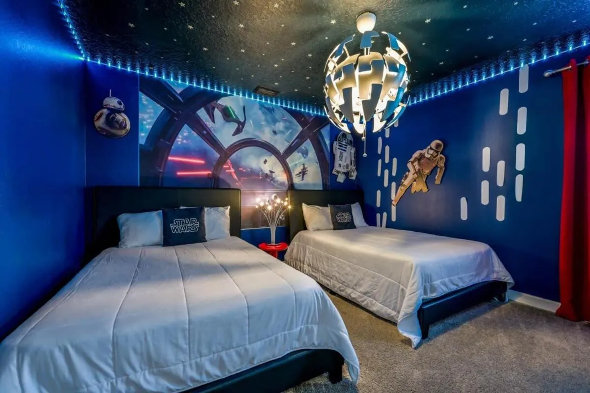 Bed in Family Paradise Space Themed Perfect Location