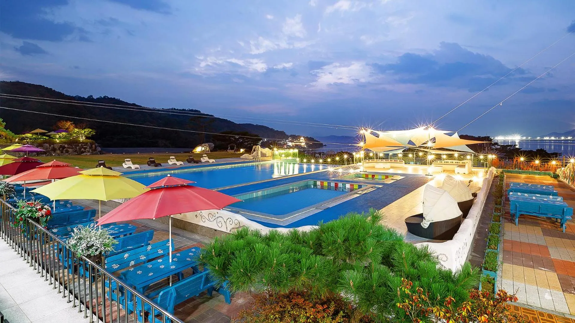 Pool view in Ganghwa Elijah Resort