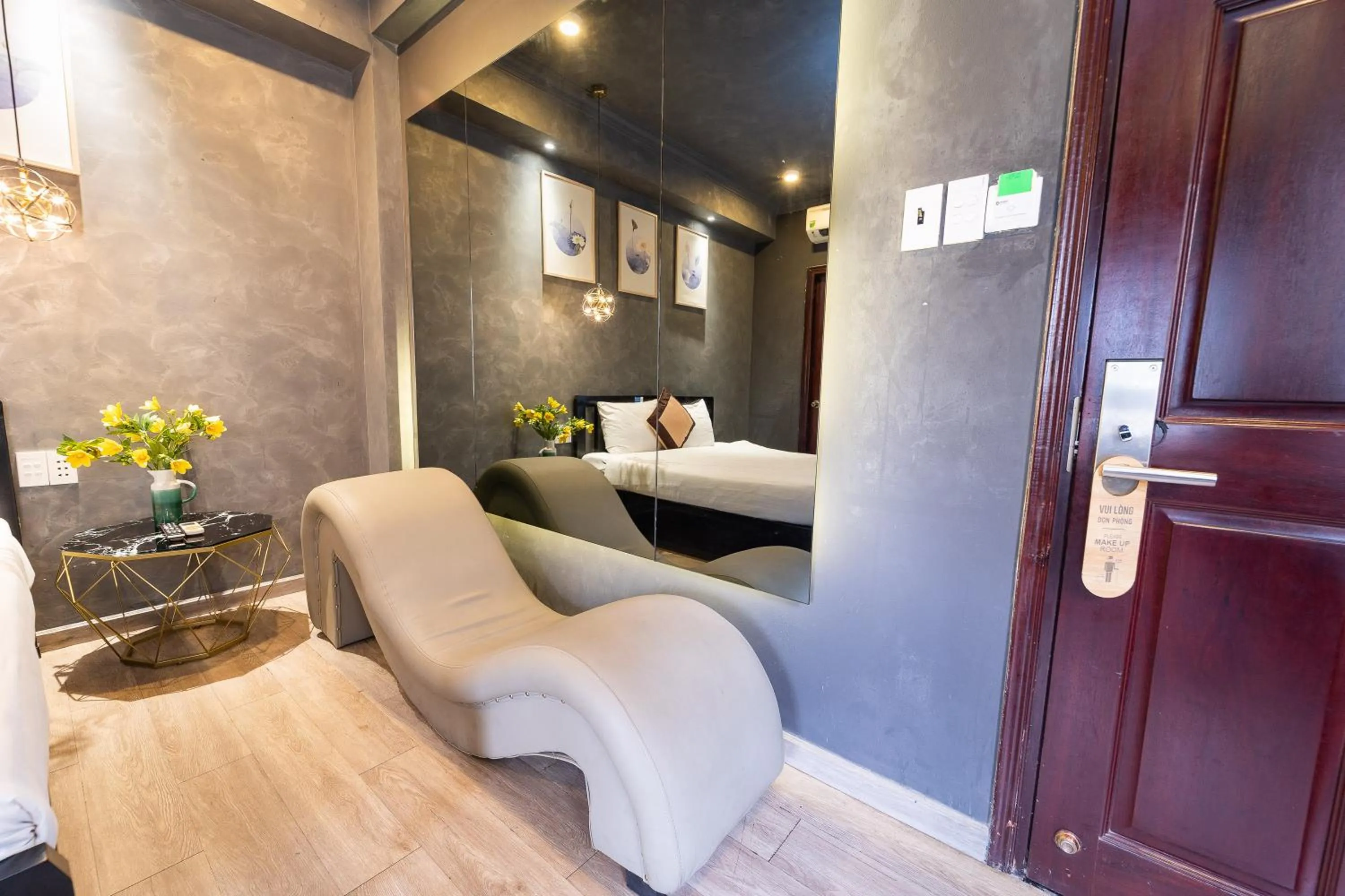 Seating area, Bed in Happy Homes Ben Thanh Central