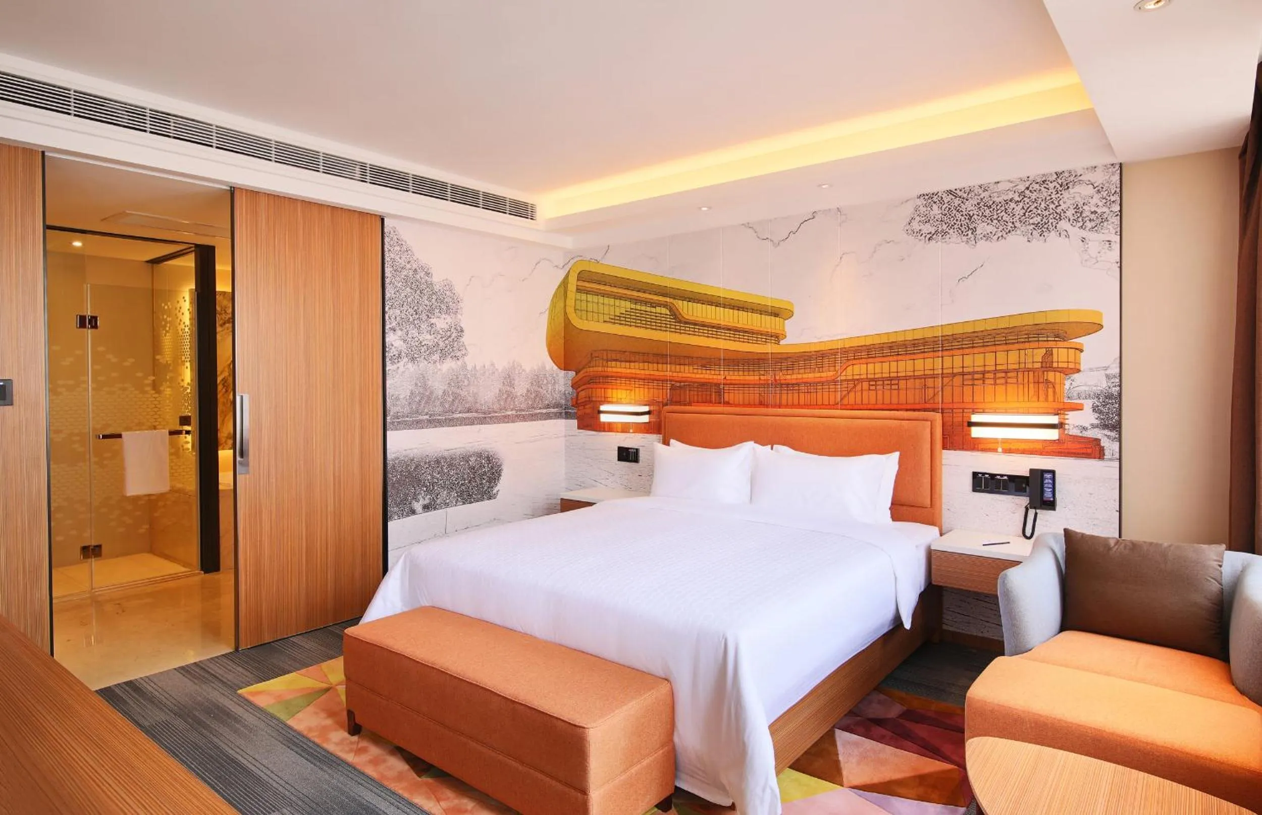 Bedroom, Bed in Hampton by Hilton Shanghai Hongqiao NECC