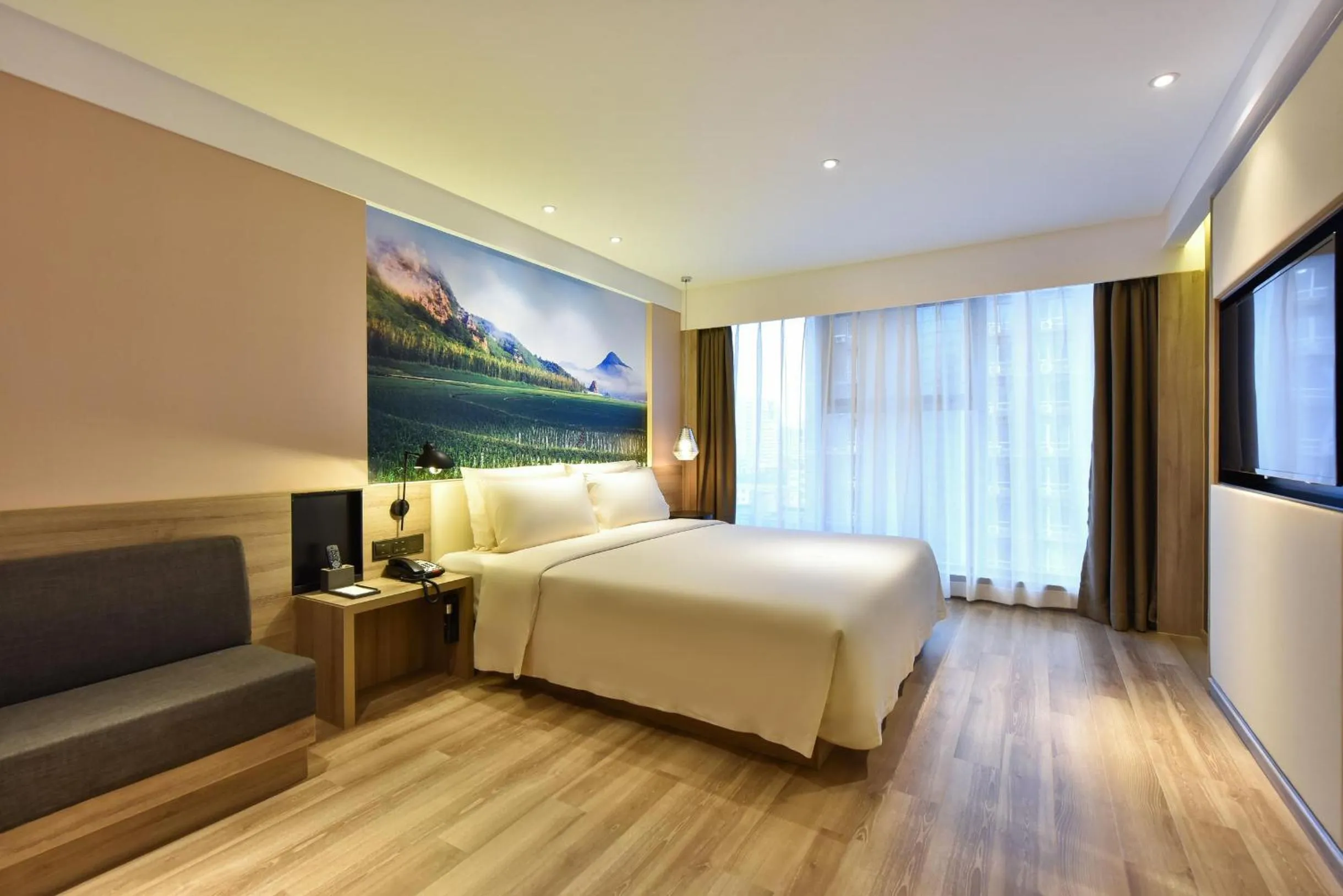 Bed in Atour Hotel Shenyang Railway Station Taiyuan Street