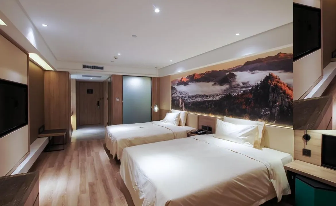 Bed in Atour Hotel Harbin Haxi High Speed Railway Station