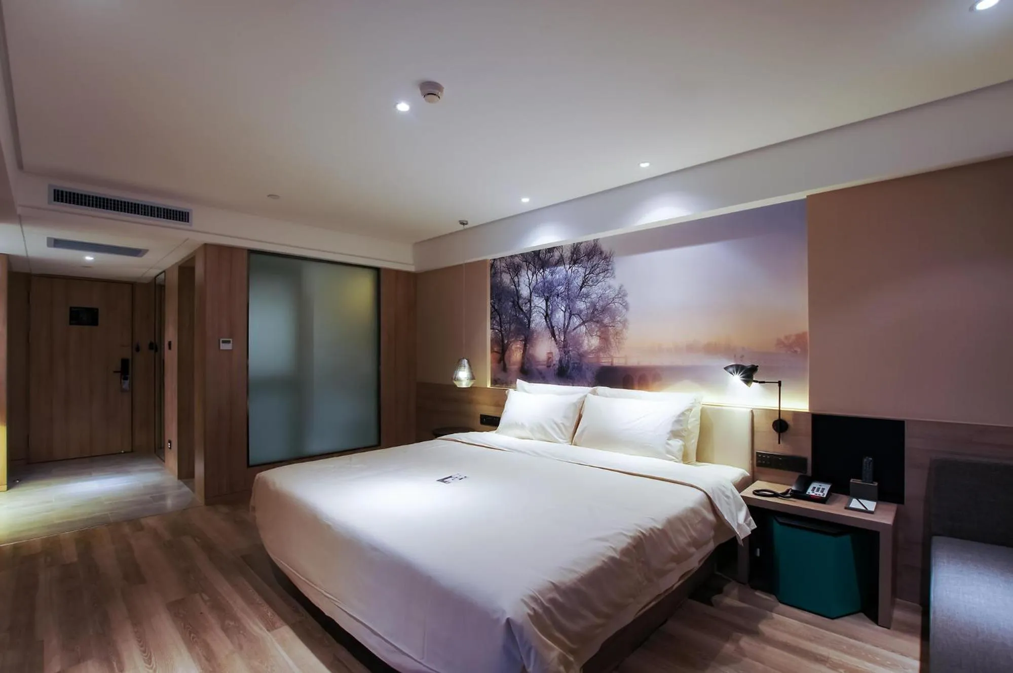 Bed in Atour Hotel Harbin Haxi High Speed Railway Station