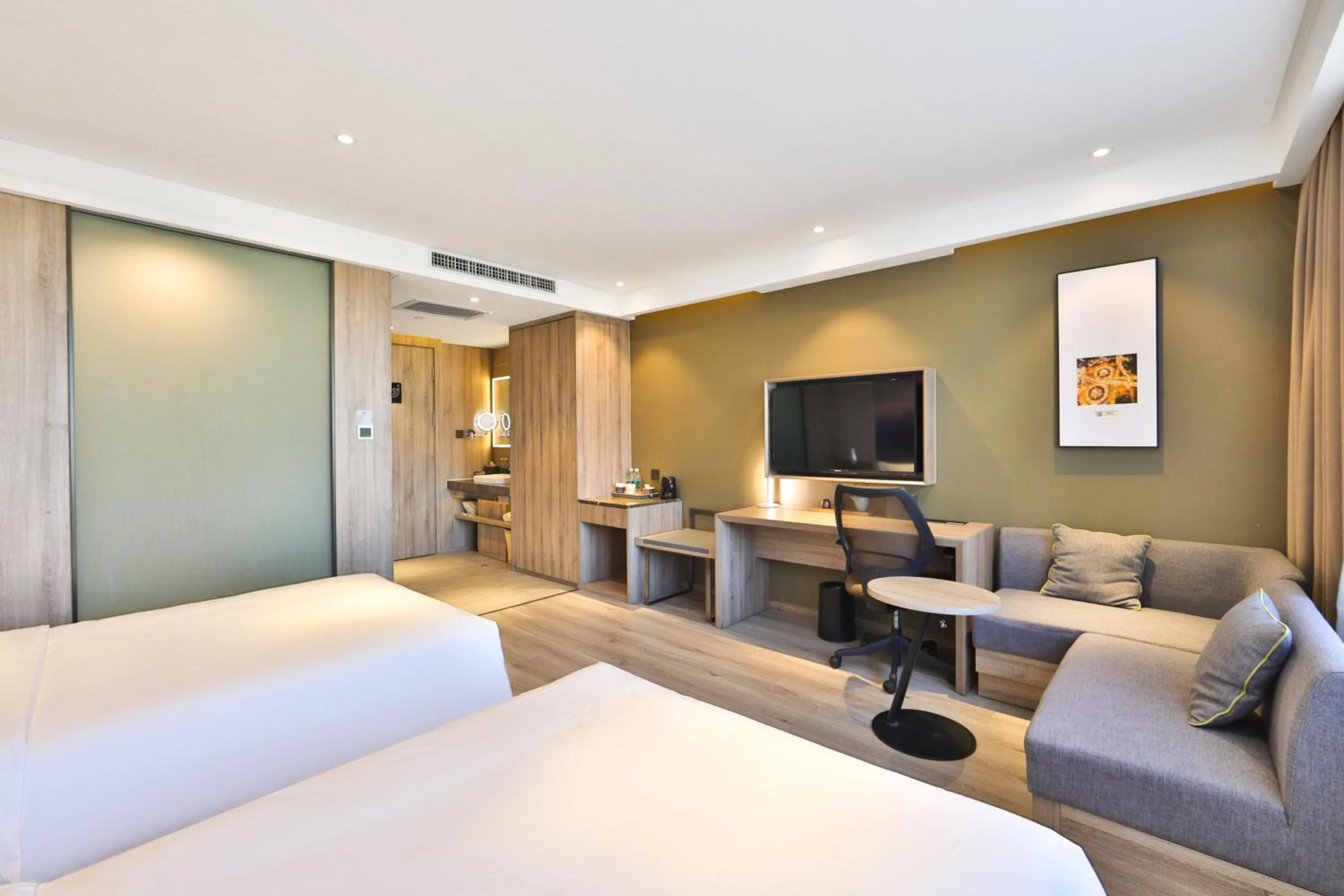 Bedroom, Bed in Atour Hotel Harbin Songbei Ice and Snow World