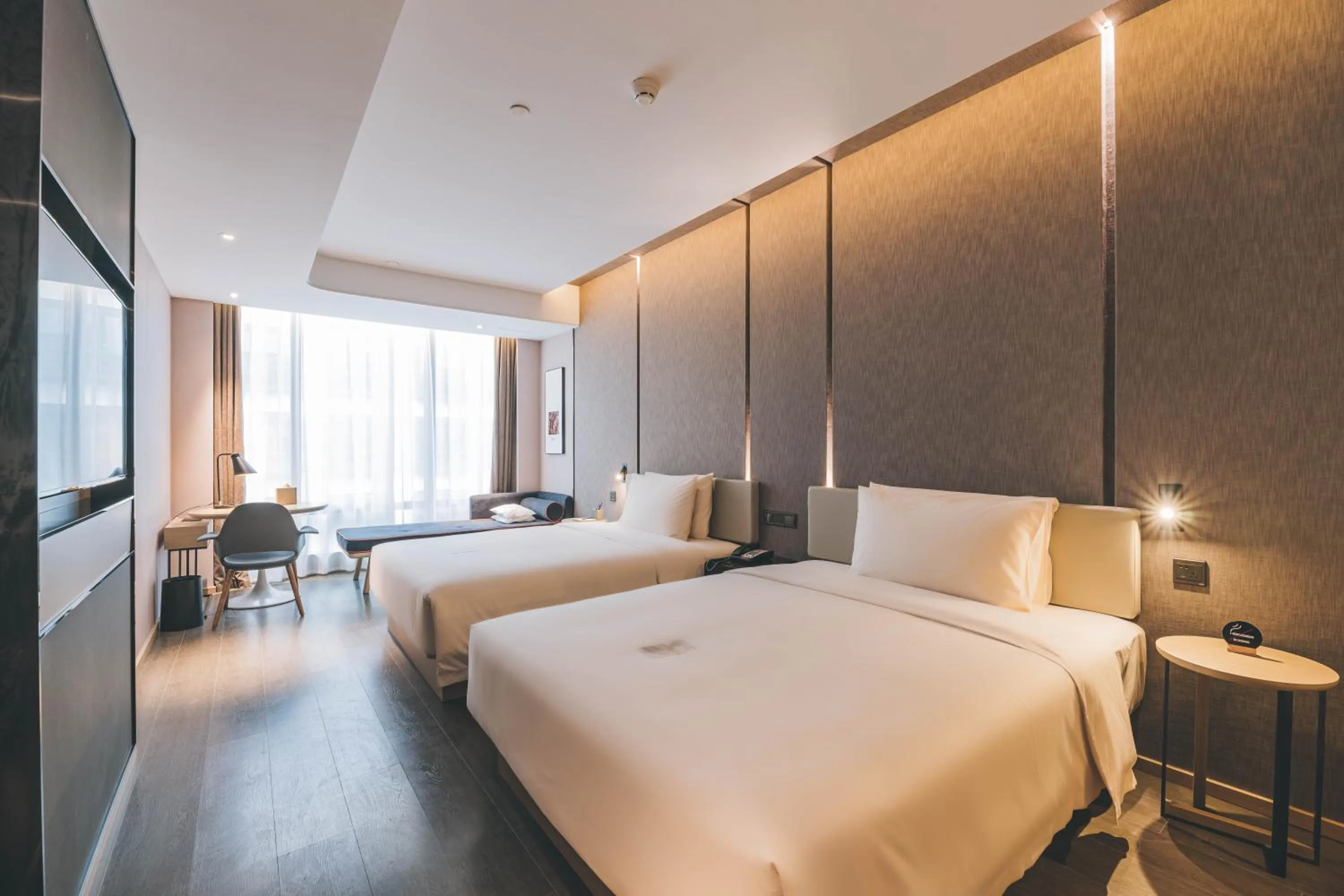 Photo of the whole room in Atour Hotel Shanghai Hongqiao International Exhibition Linkong Park