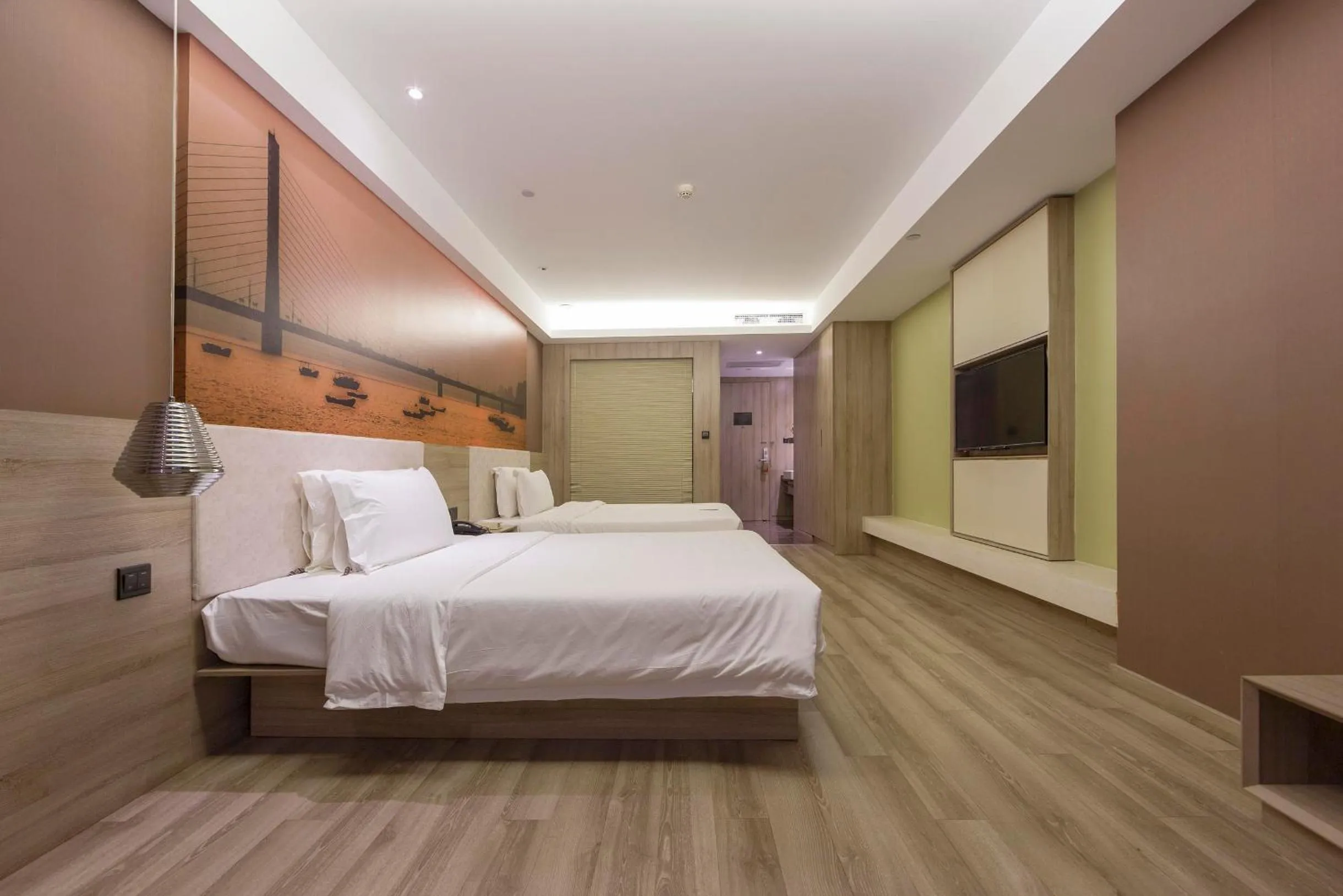 Bed in Atour Music Hotel Hangzhou West Lake