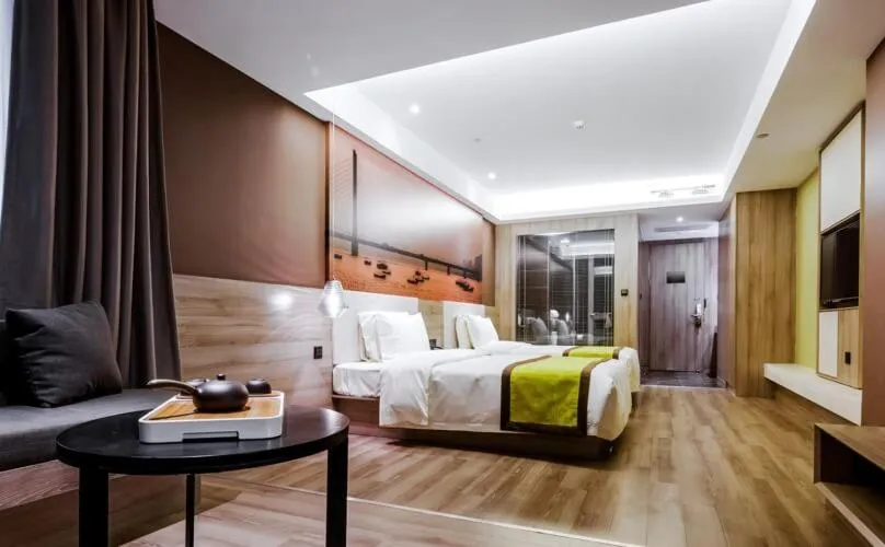 Bed in Atour Music Hotel Hangzhou West Lake