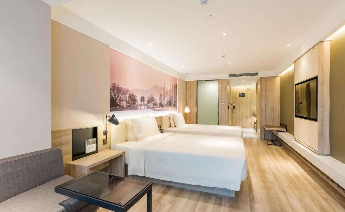 Photo of the whole room, Bed in Atour Hotel Hangzhou West Lake Cultural Plaza Shangtang Road