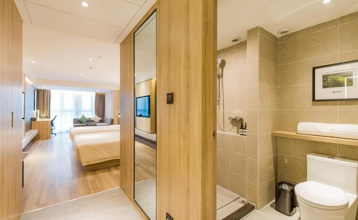 Photo of the whole room, Bed in Atour Hotel Hangzhou West Lake Cultural Plaza Shangtang Road