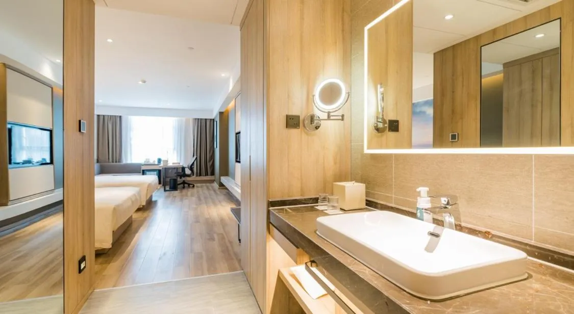 Bed in Atour Hotel Ningbo International Convention and Exhibition Center