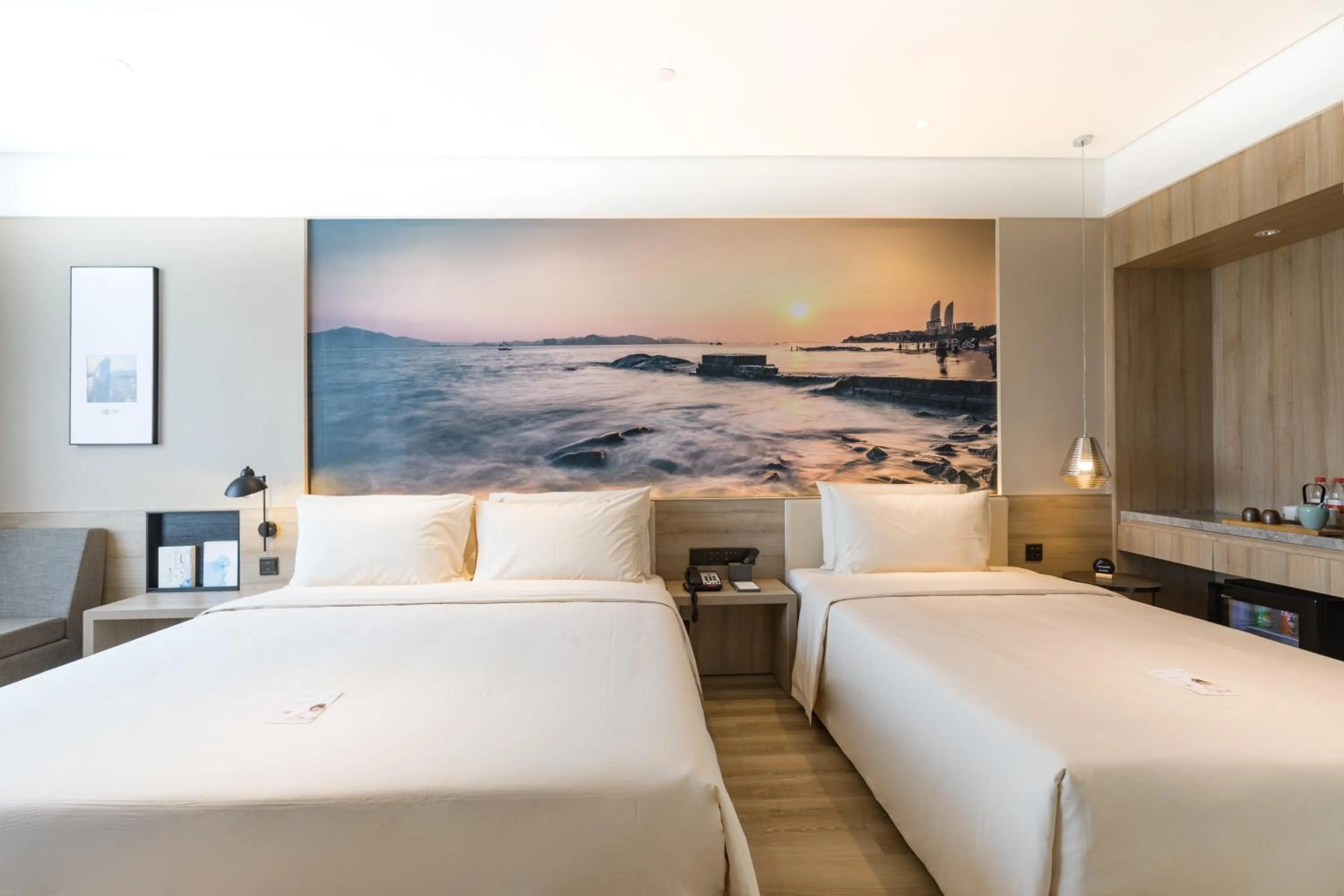 Bed in Atour Hotel Xiamen Jimei University