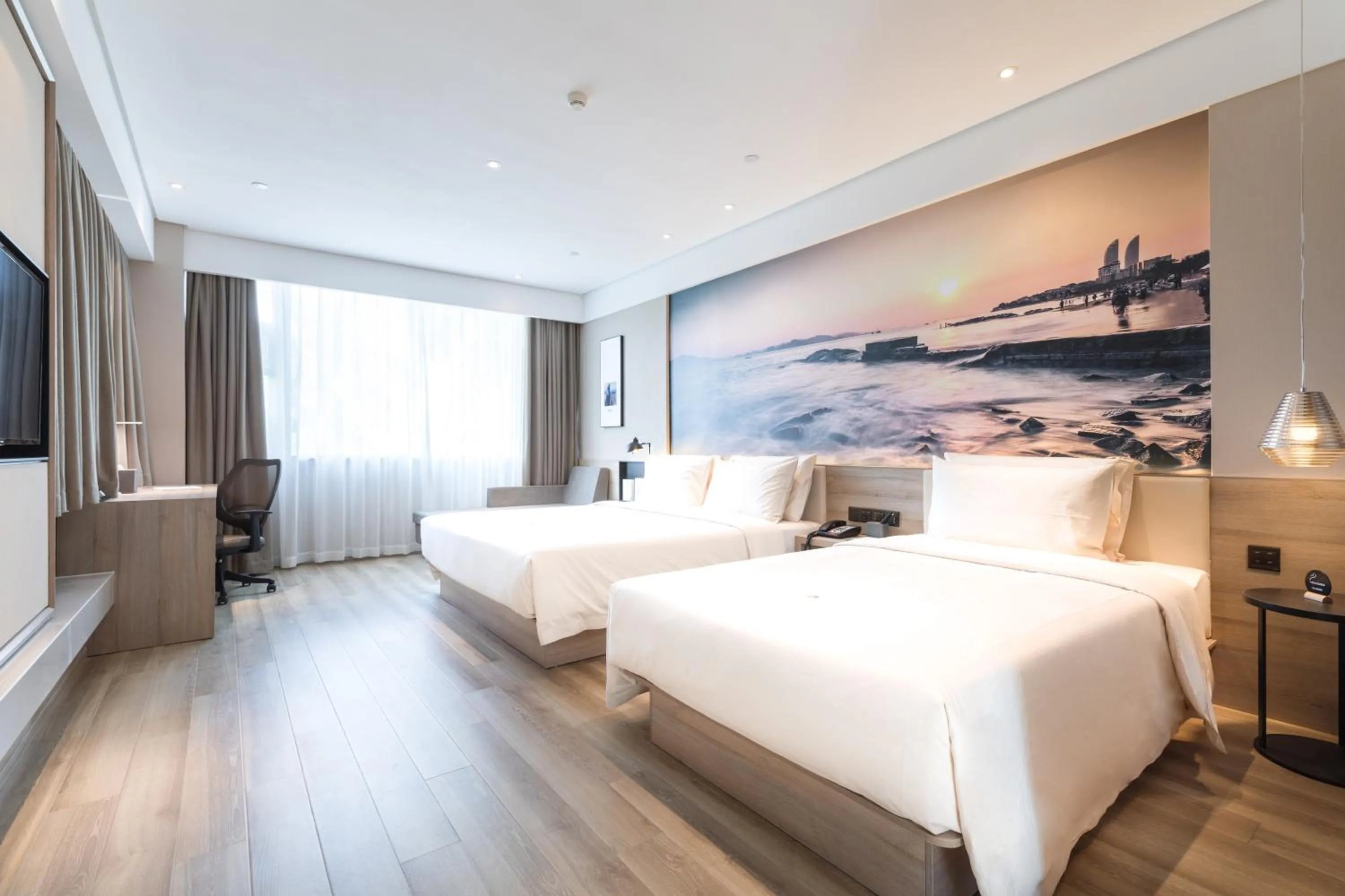 Bed in Atour Hotel Xiamen Jimei University