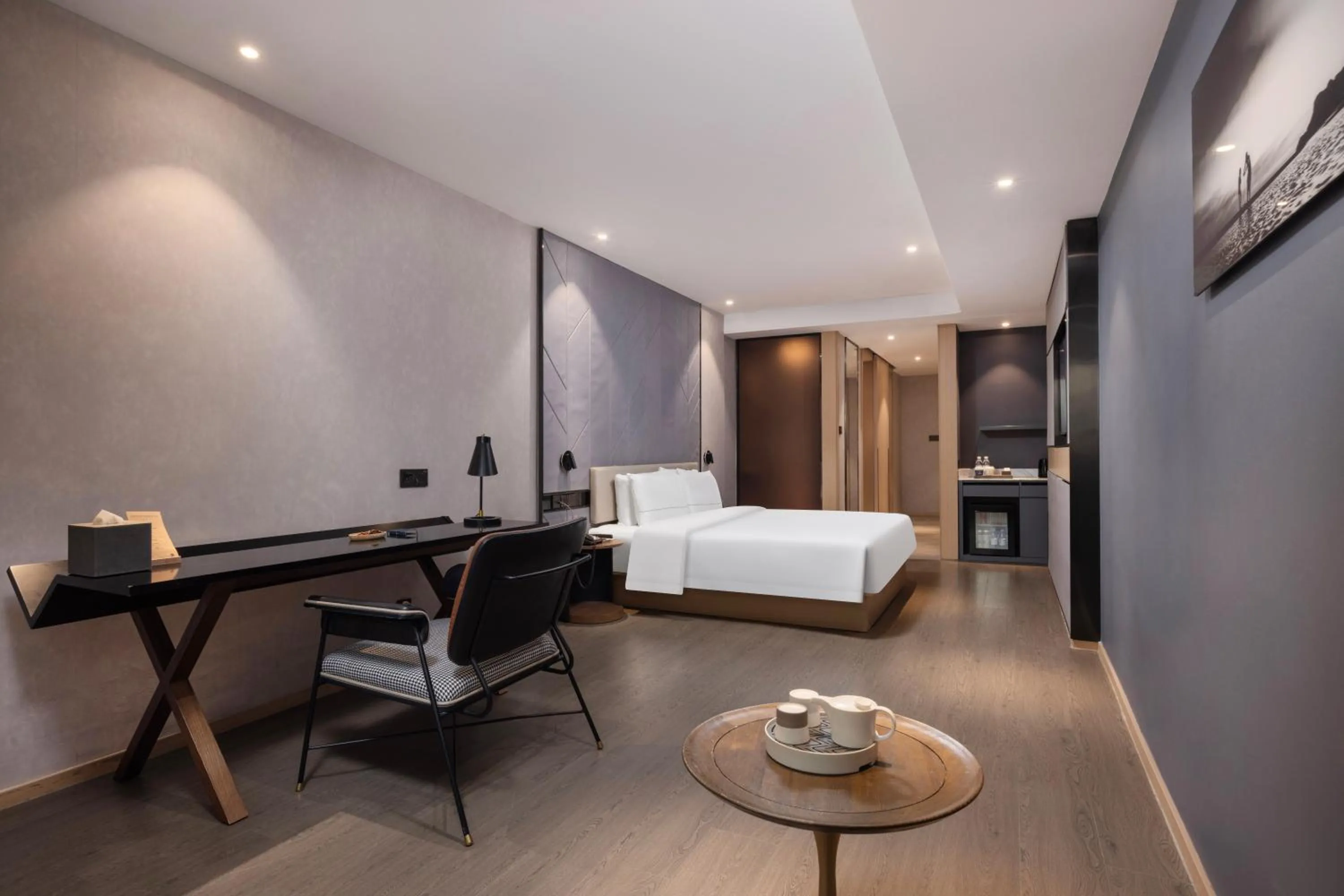 Bed in Atour Hotel Gangding Metro Station Taikoo Hui Tianhe Guangzhou