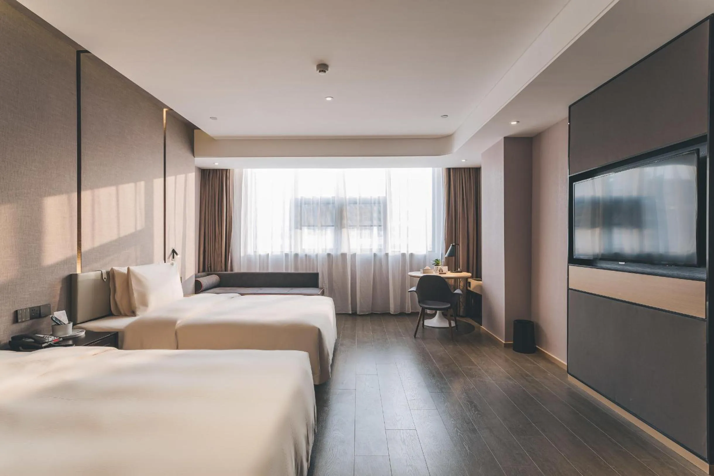 Bed in Atour Hotel Chaozhou Ancient Town People's Square