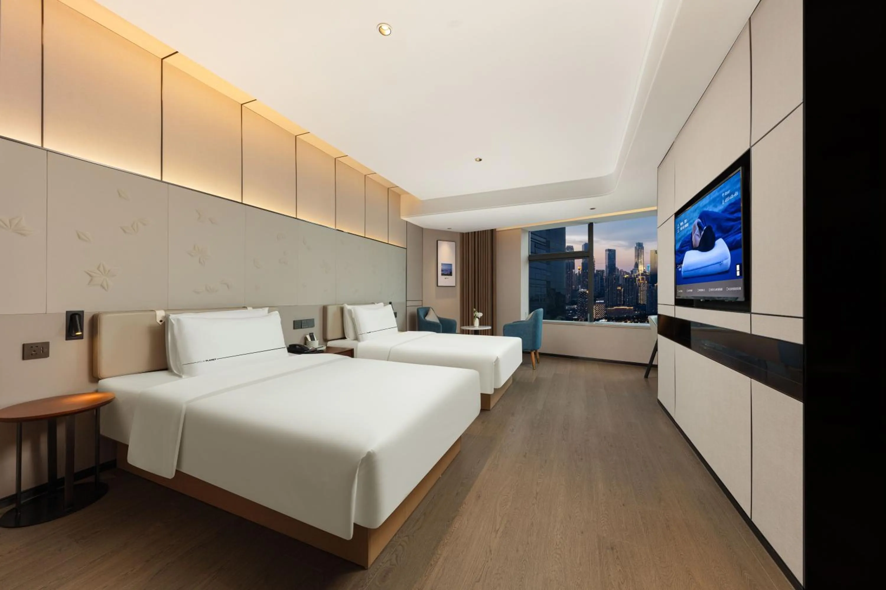 Bed in Atour S Hotel Chongqing Crown International