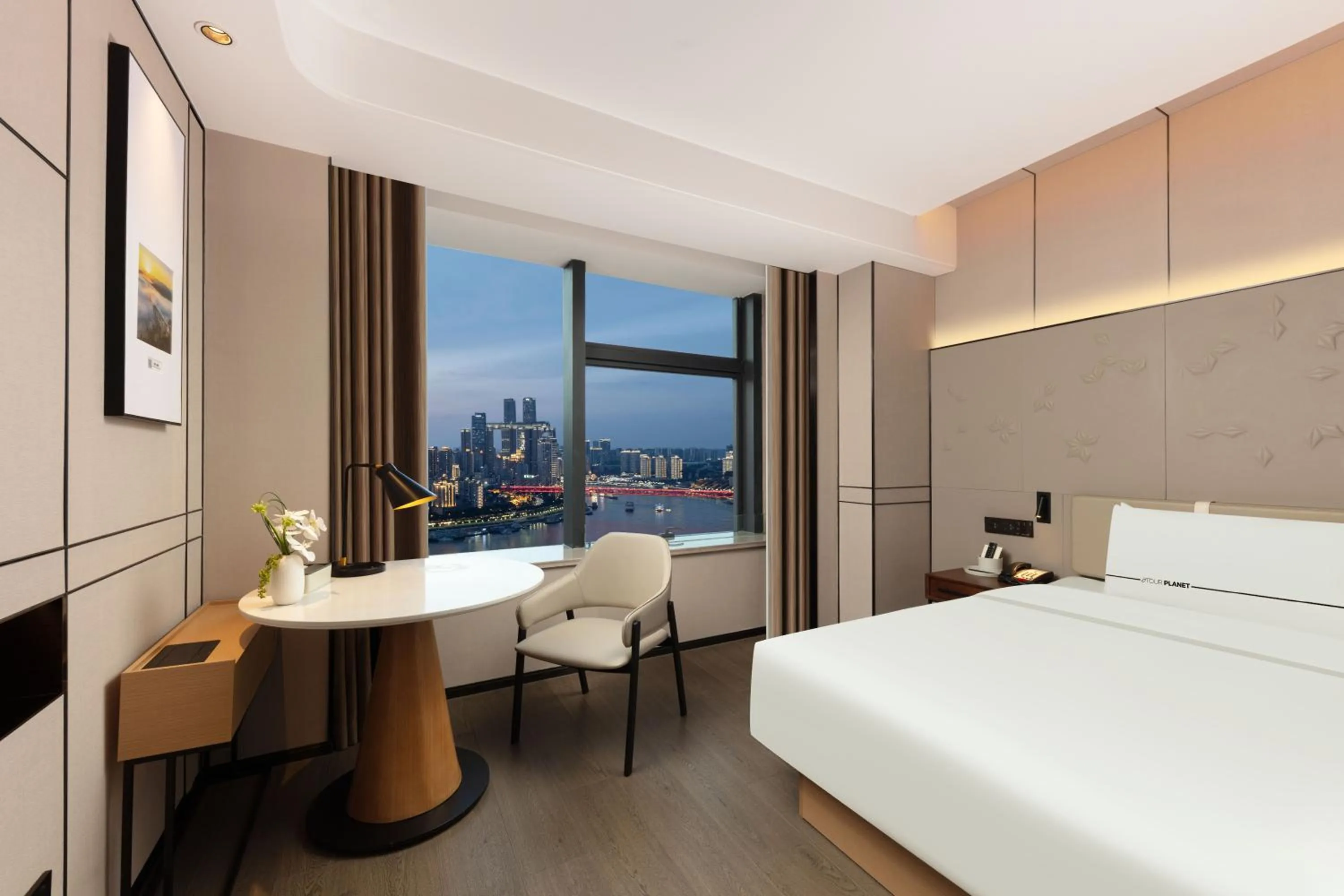 Bed in Atour S Hotel Chongqing Crown International