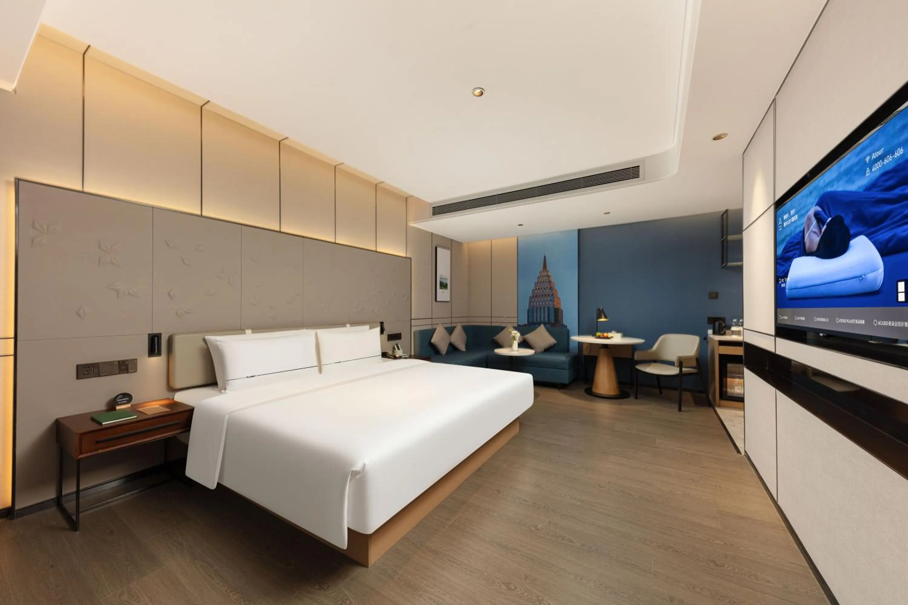 Bed in Atour S Hotel Chongqing Crown International