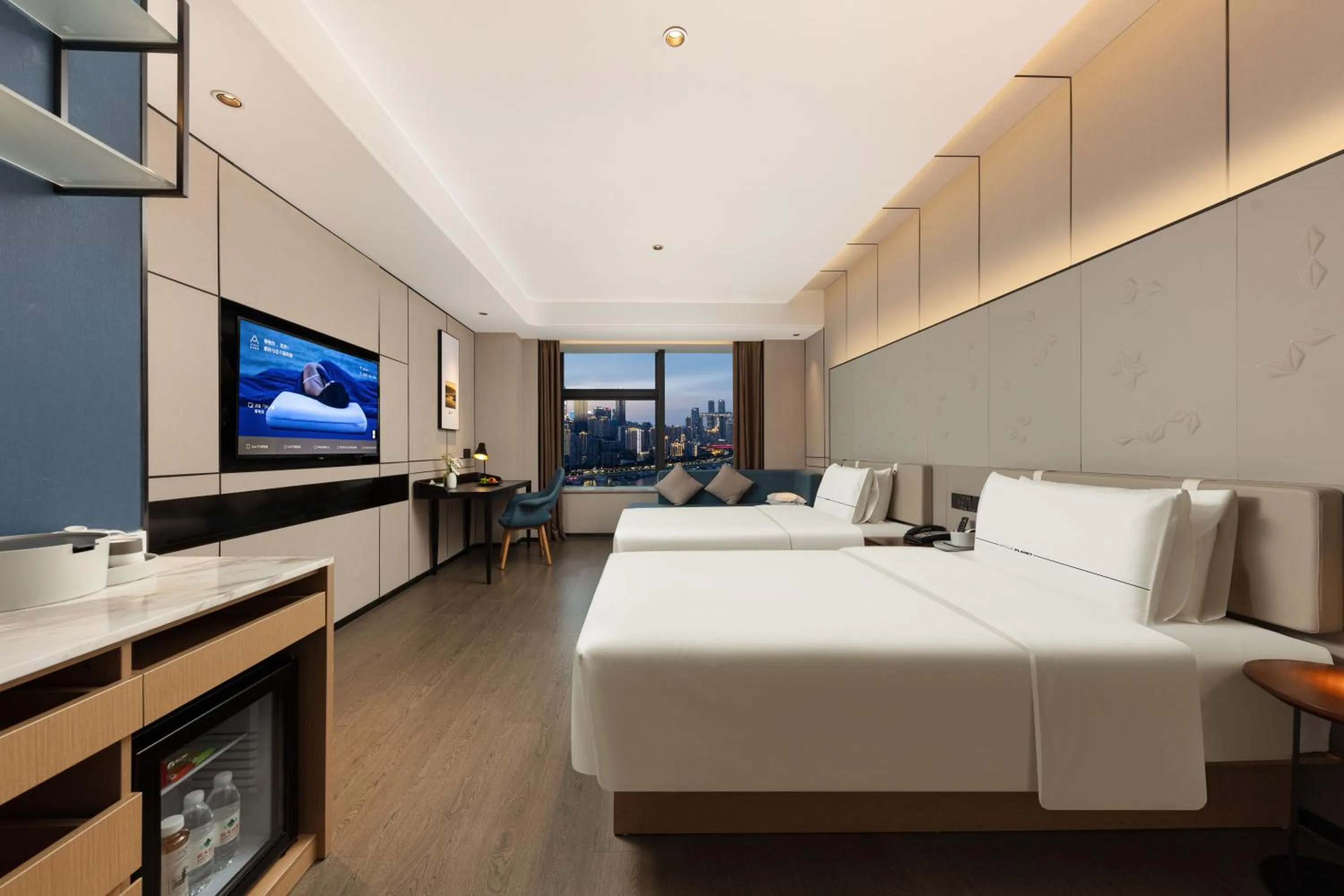 Bed in Atour S Hotel Chongqing Crown International