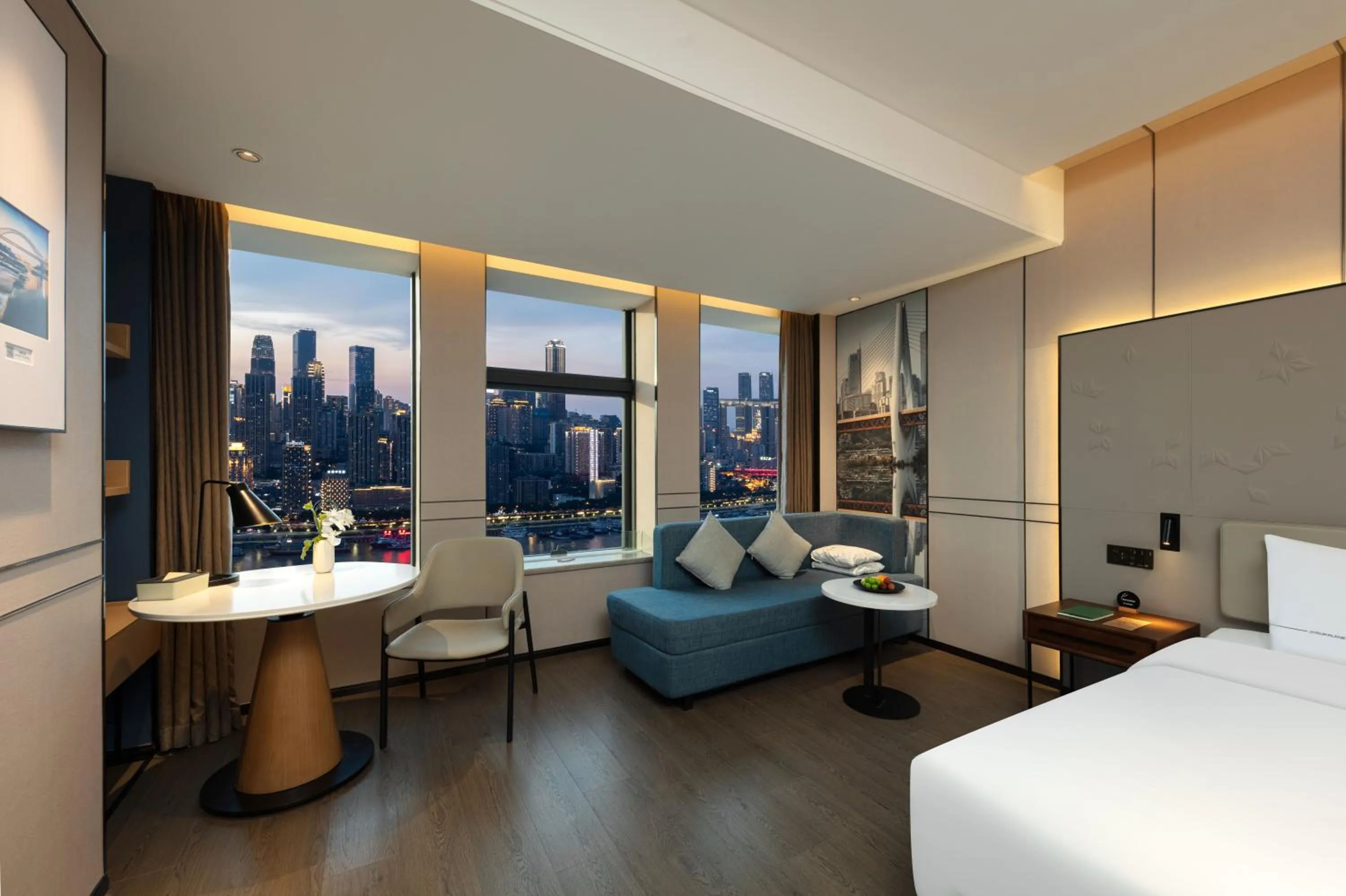 Bed in Atour S Hotel Chongqing Crown International