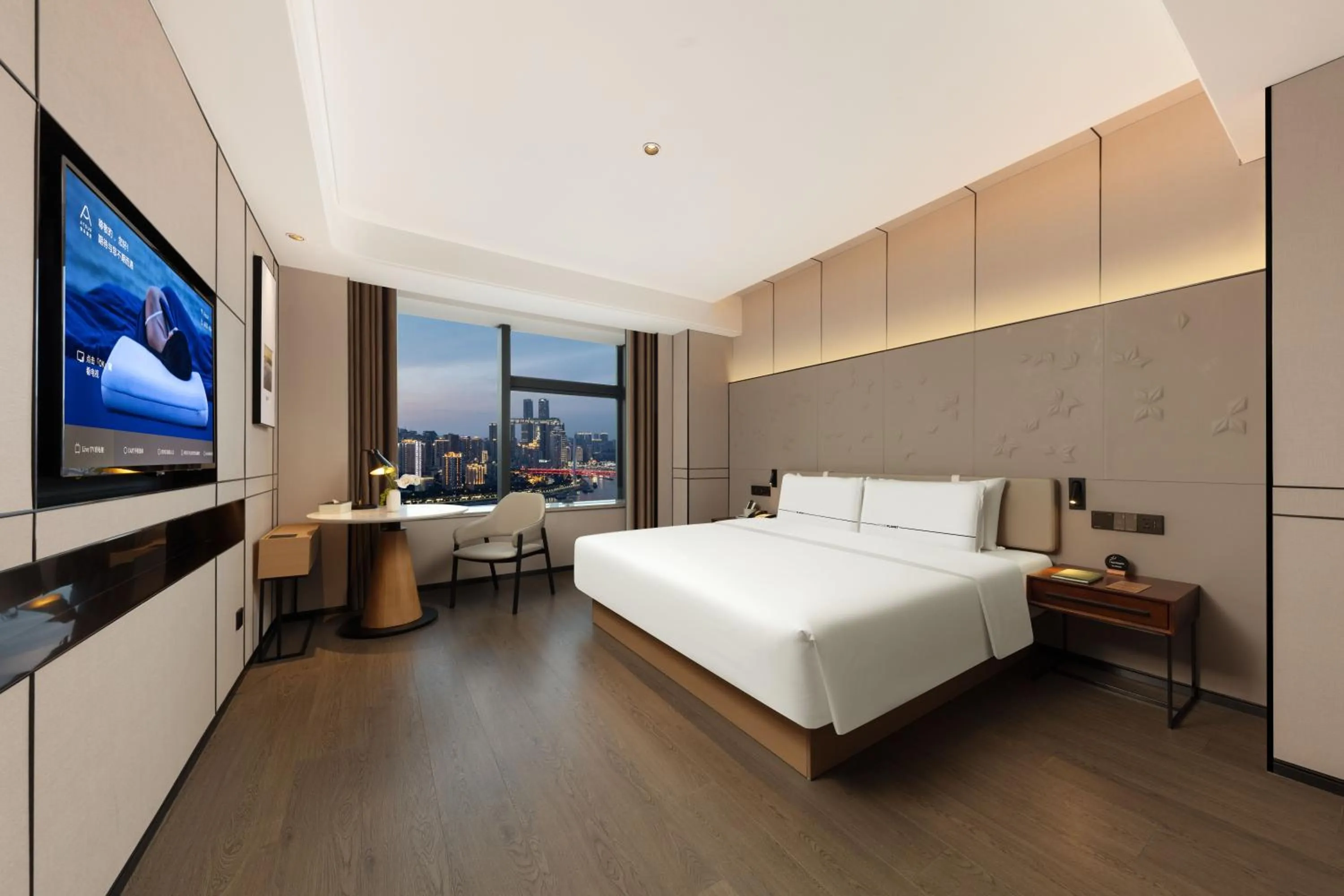 Bed in Atour S Hotel Chongqing Crown International