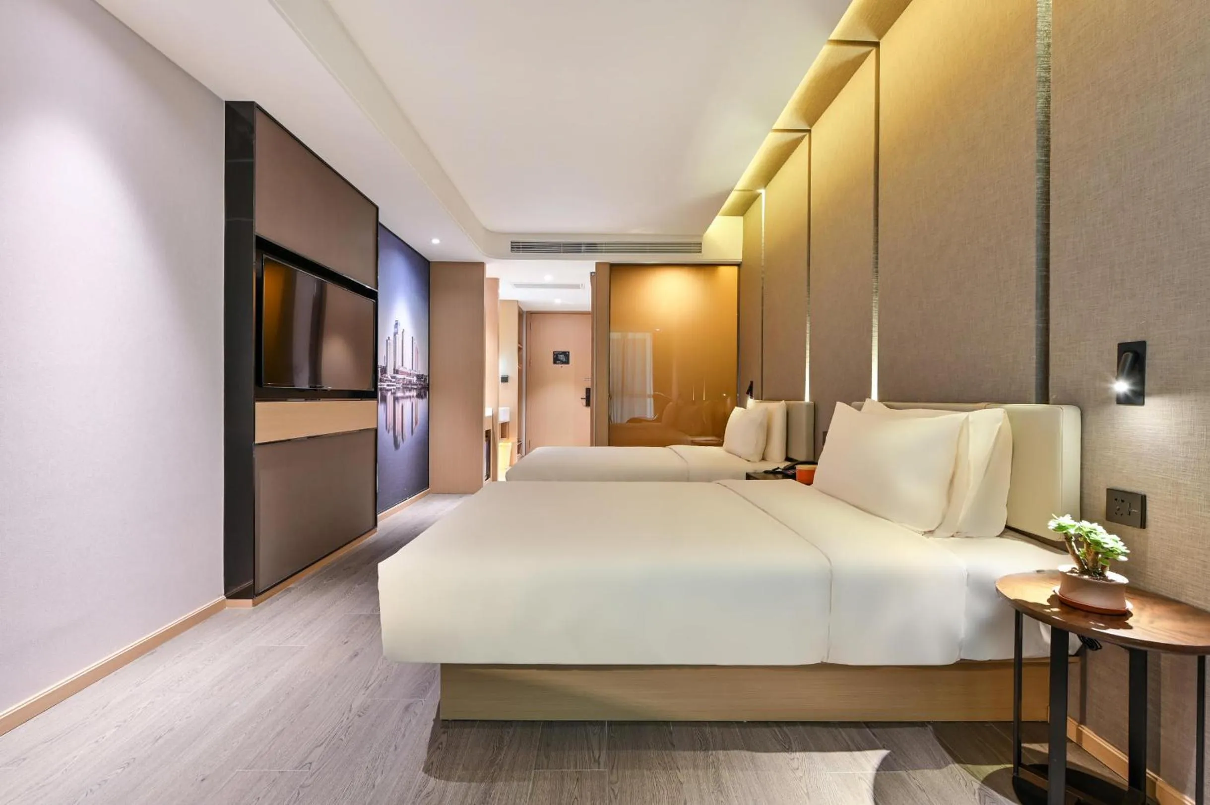 Bed in Atour Hotel Tianjin Eye