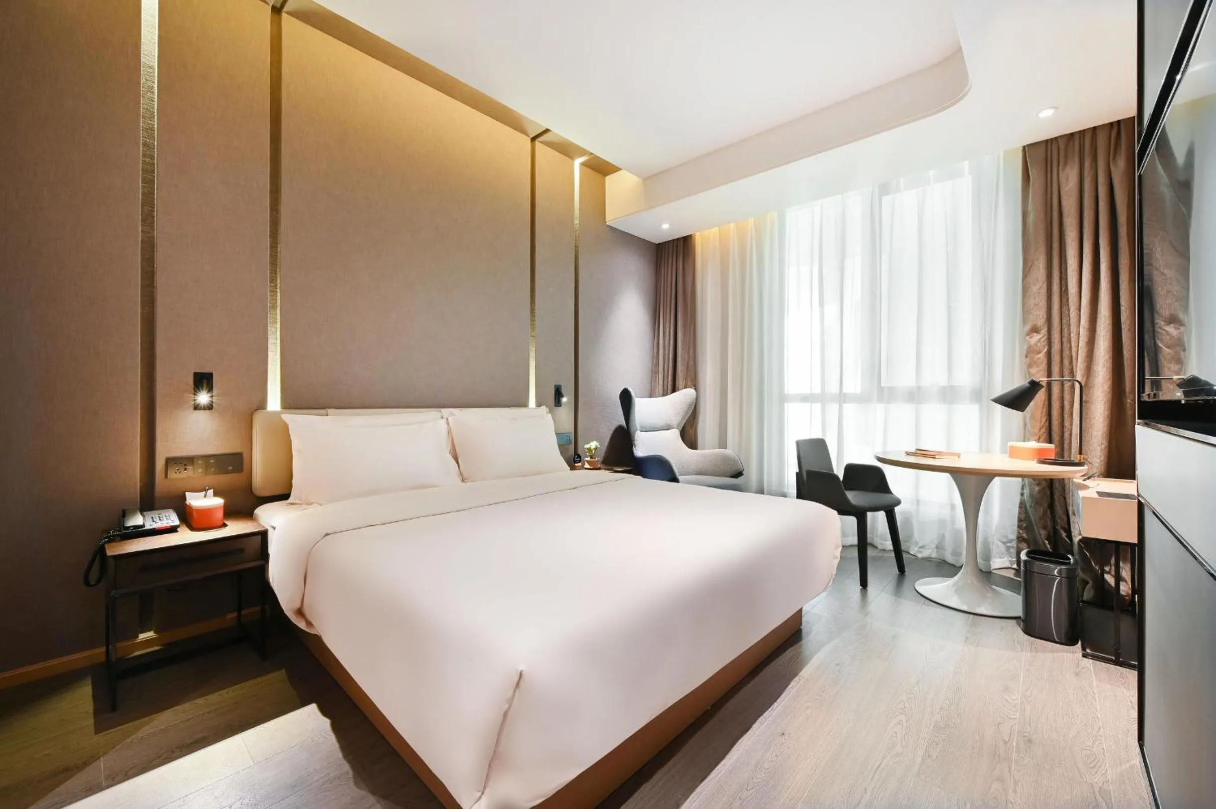 Bed in Atour Hotel Tianjin Eye