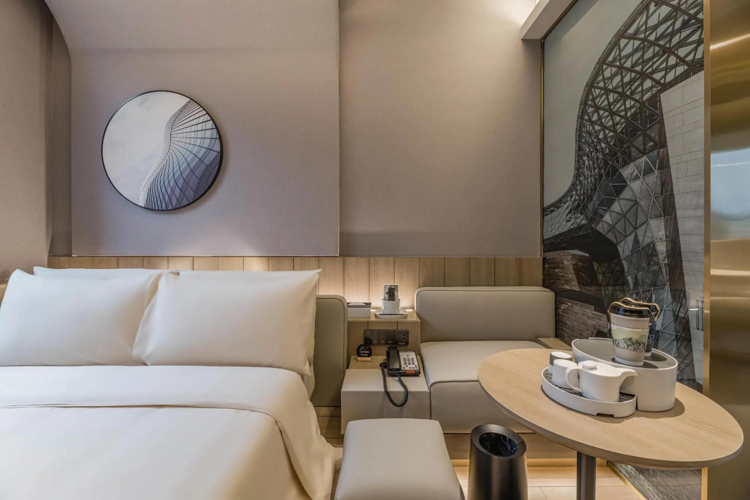 Bed in Atour Hotel,Shanghai World Expo Center Yaohua Road