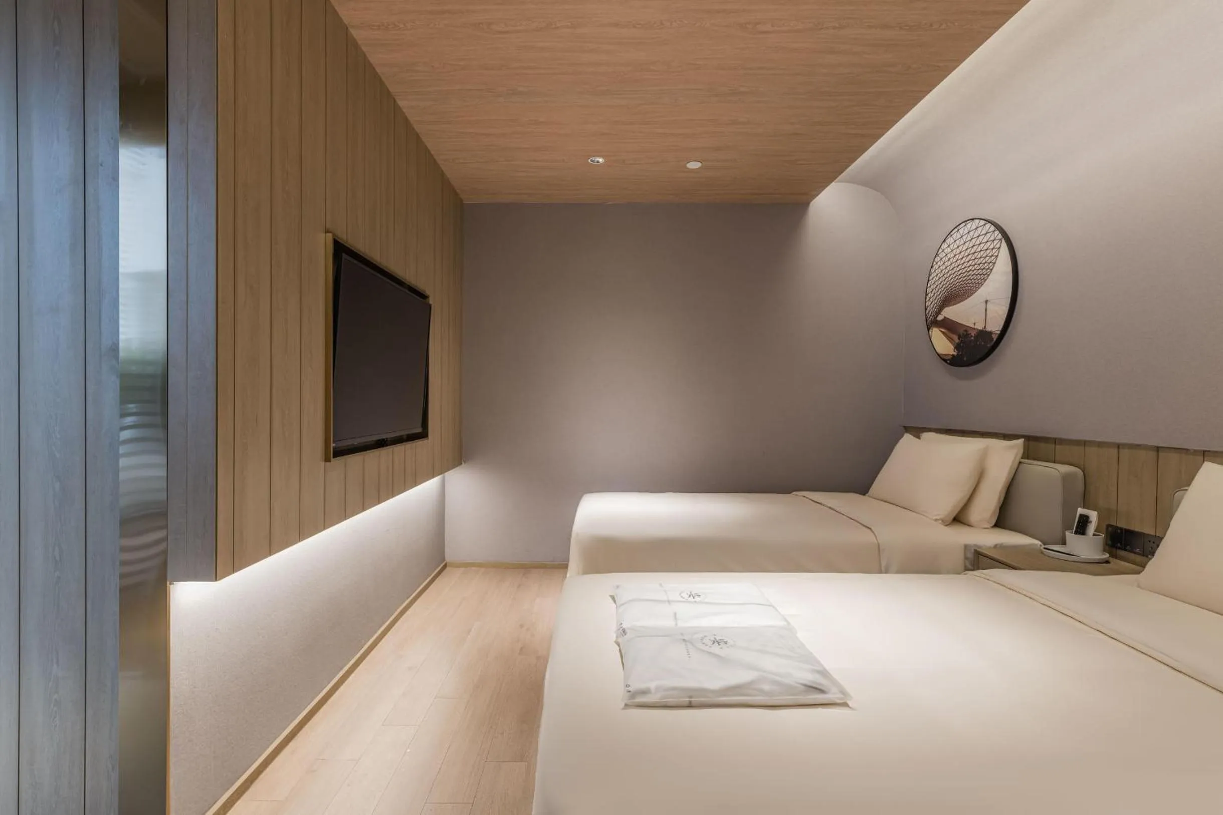 Bed in Atour Hotel,Shanghai World Expo Center Yaohua Road