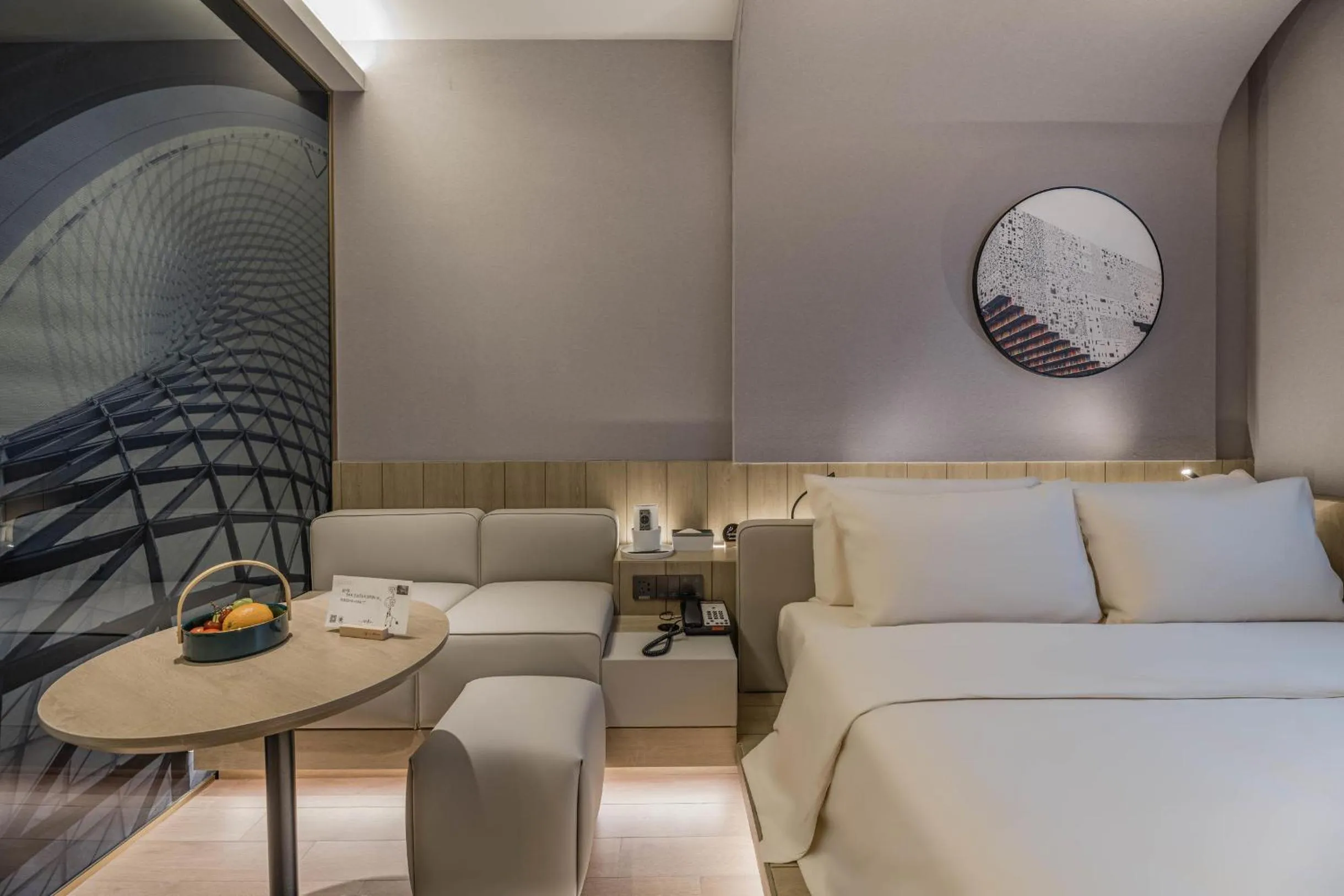 Seating area in Atour Hotel,Shanghai World Expo Center Yaohua Road