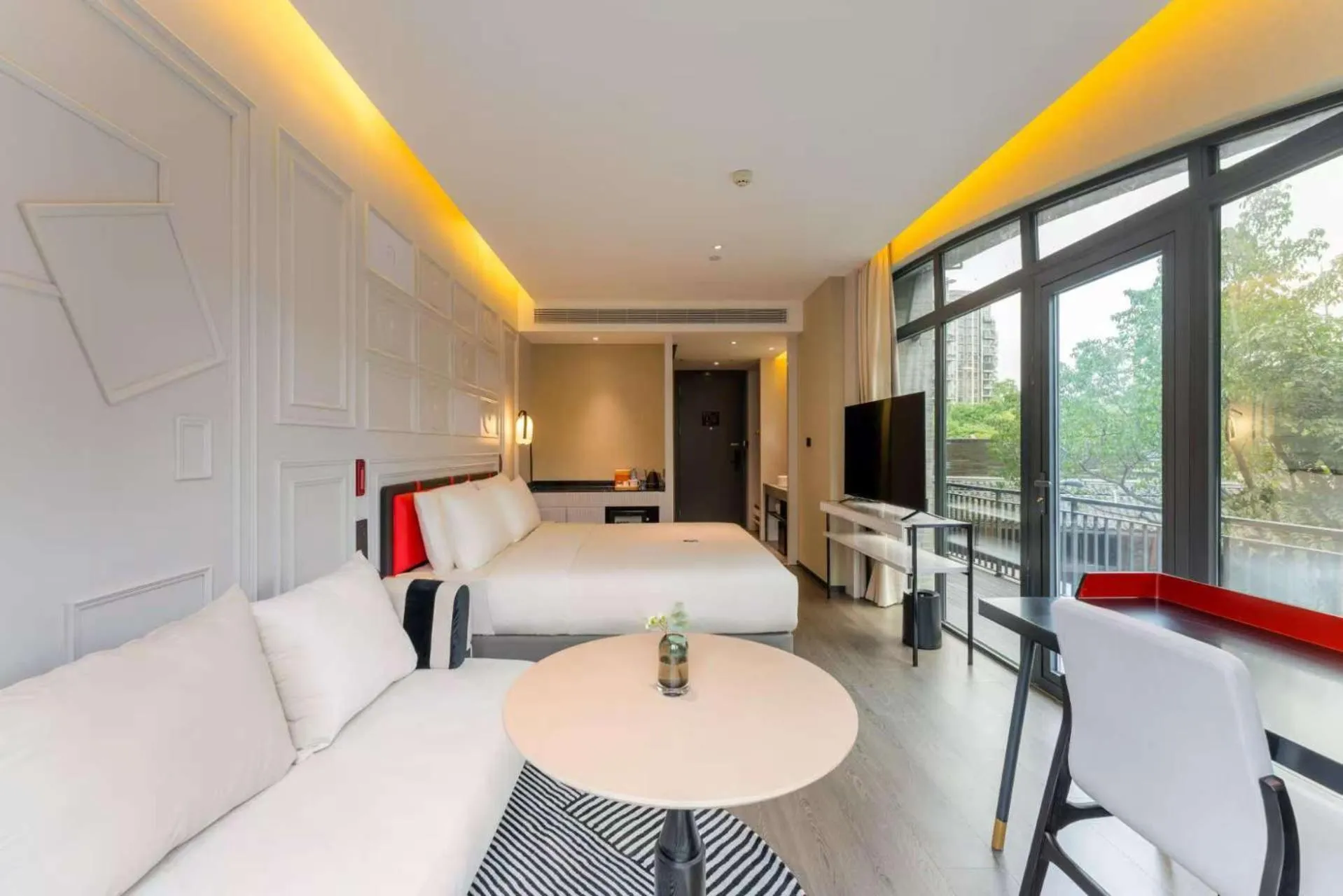 Seating area in Atour Hotel Chongqing Tiandi NetEase Cloud Music