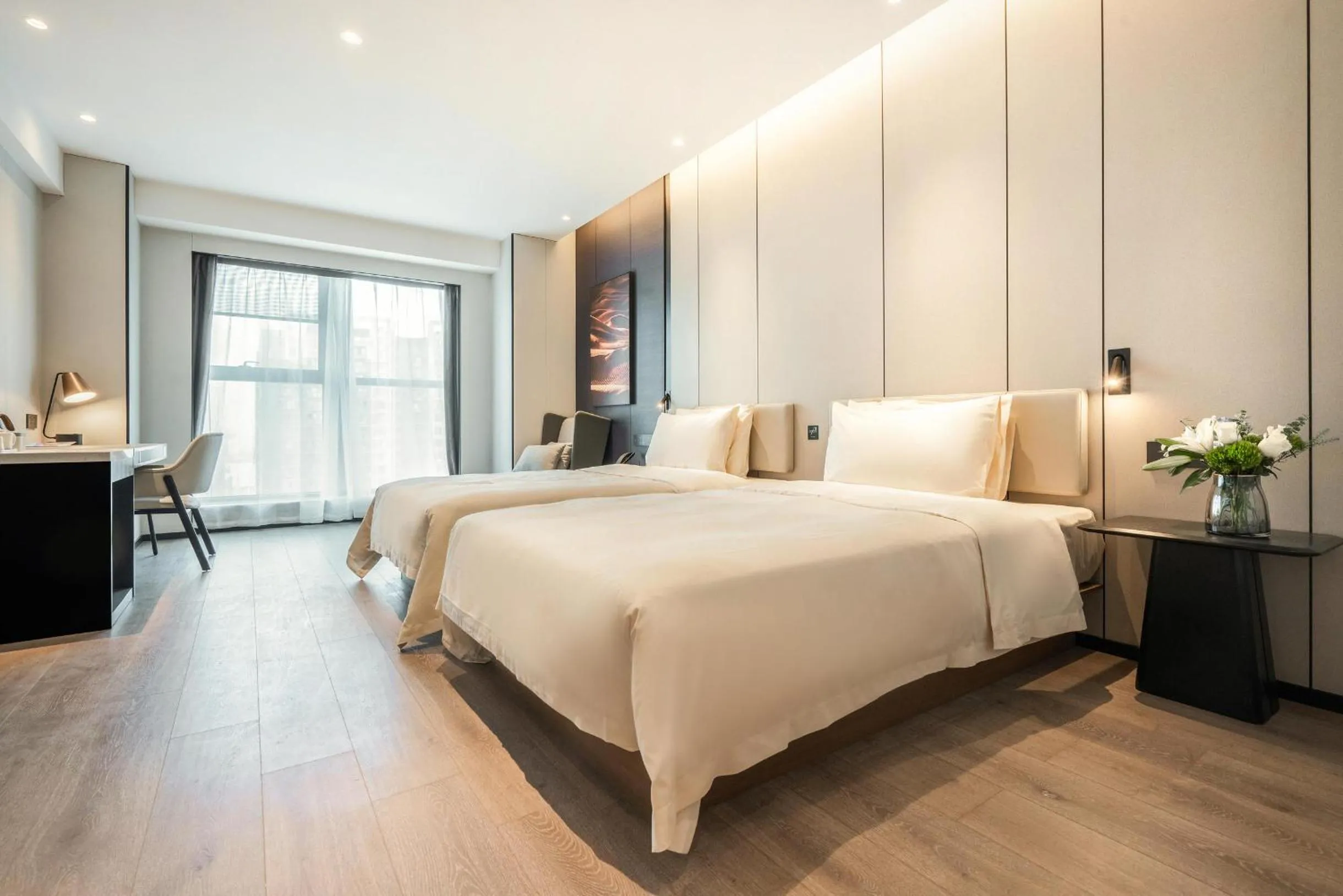 Bed in Atour Hotel Chengdu East Station Greenland 468 Center