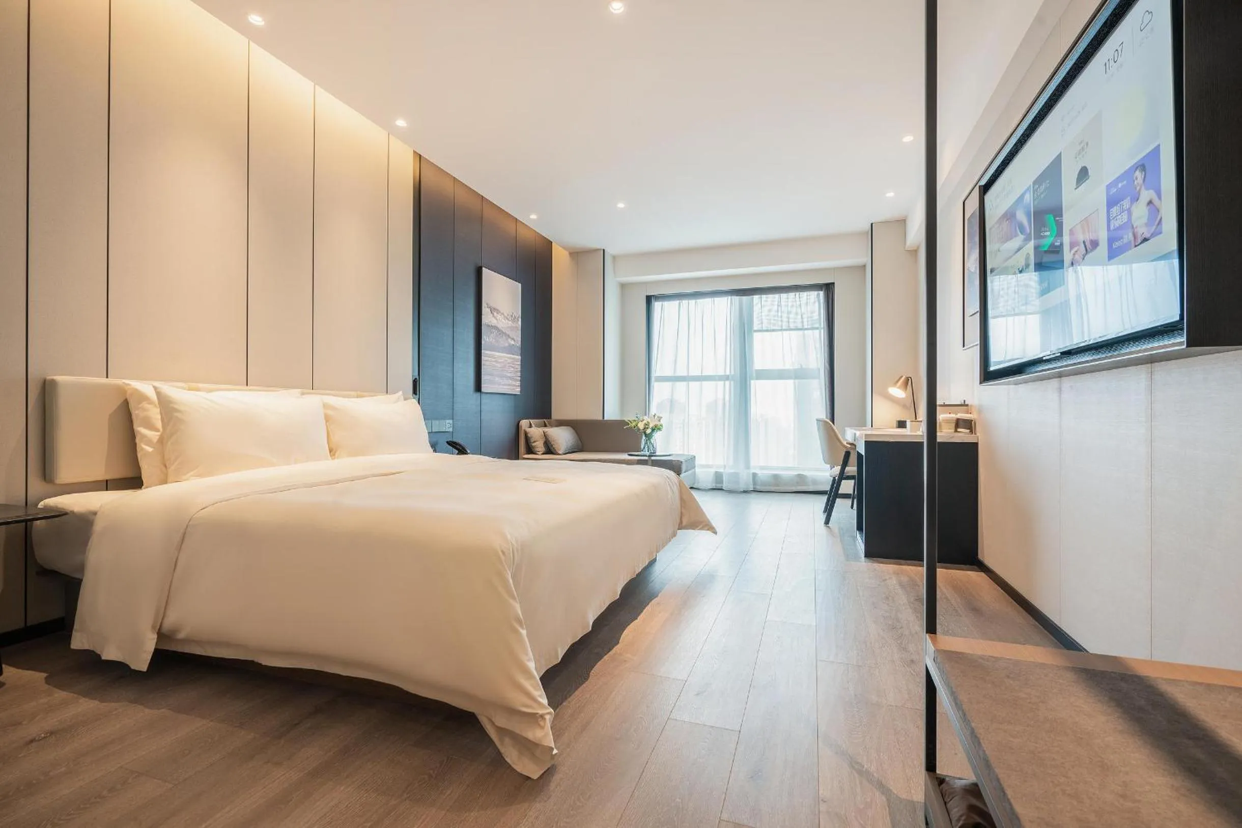 Bed in Atour Hotel Chengdu East Station Greenland 468 Center