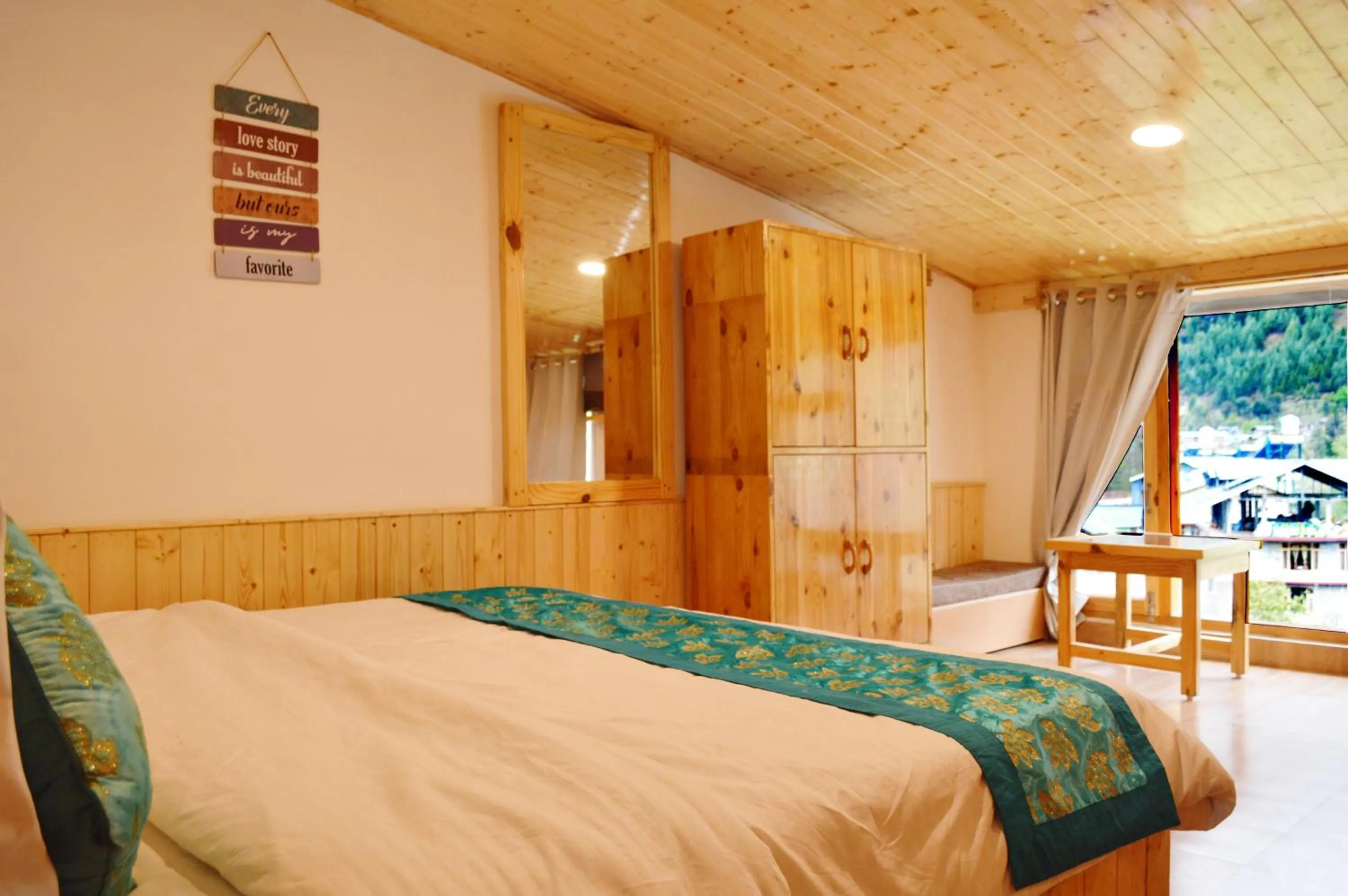 Bedroom, Bed in Manali Outdoor Retreat by Sheosante
